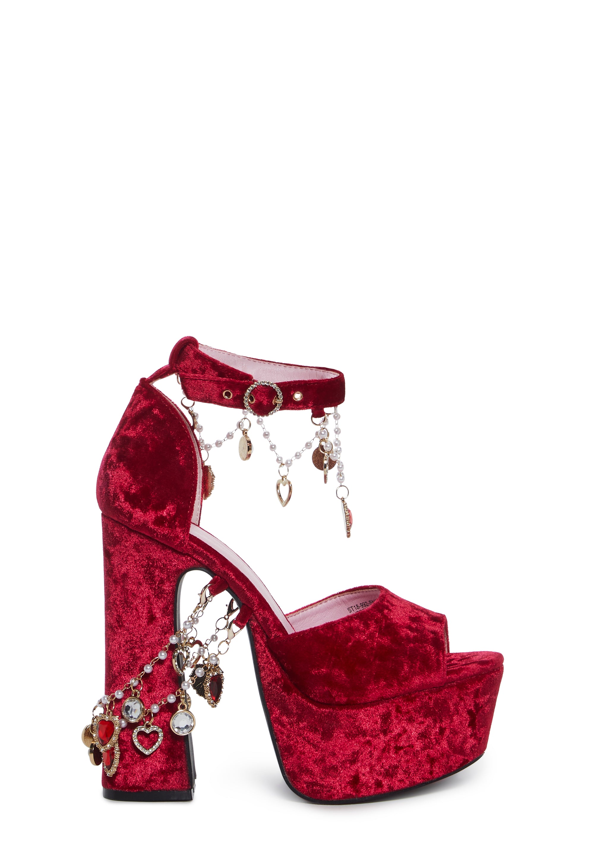 Red velvet platform heels new arrivals