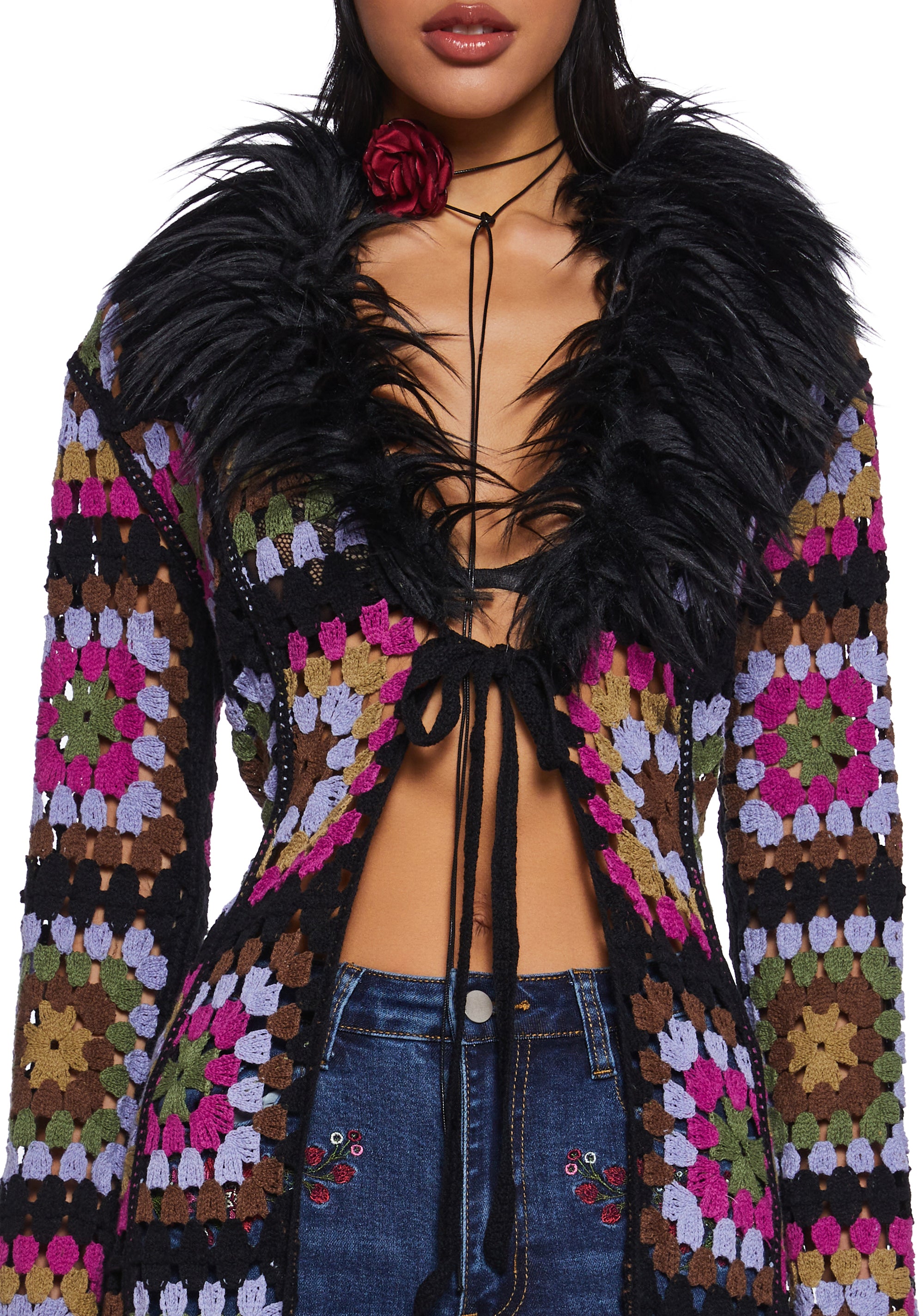 Current mood rainbow cardigan hotsell