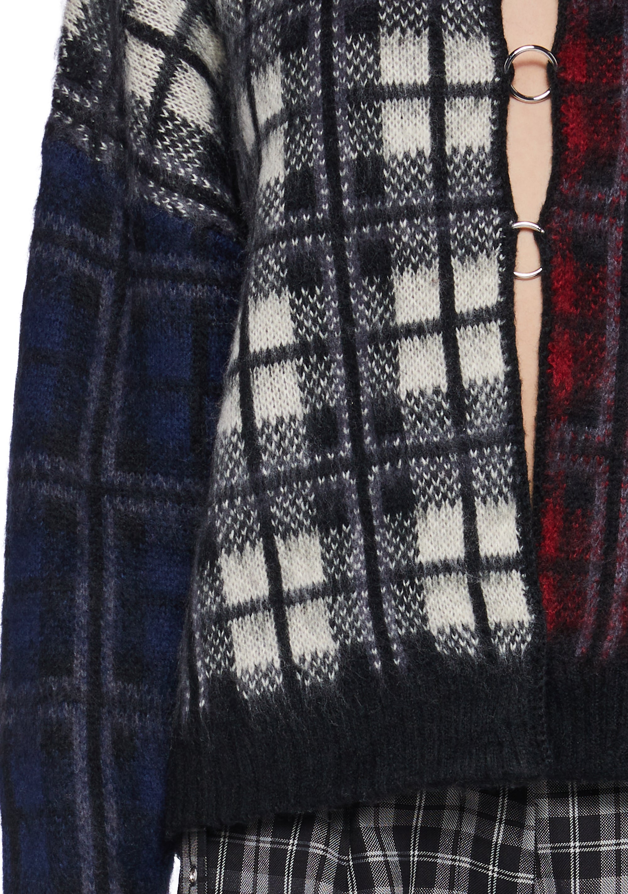The Ragged Priest Mixed Tartan Knit Sweater - Multi – Dolls Kill