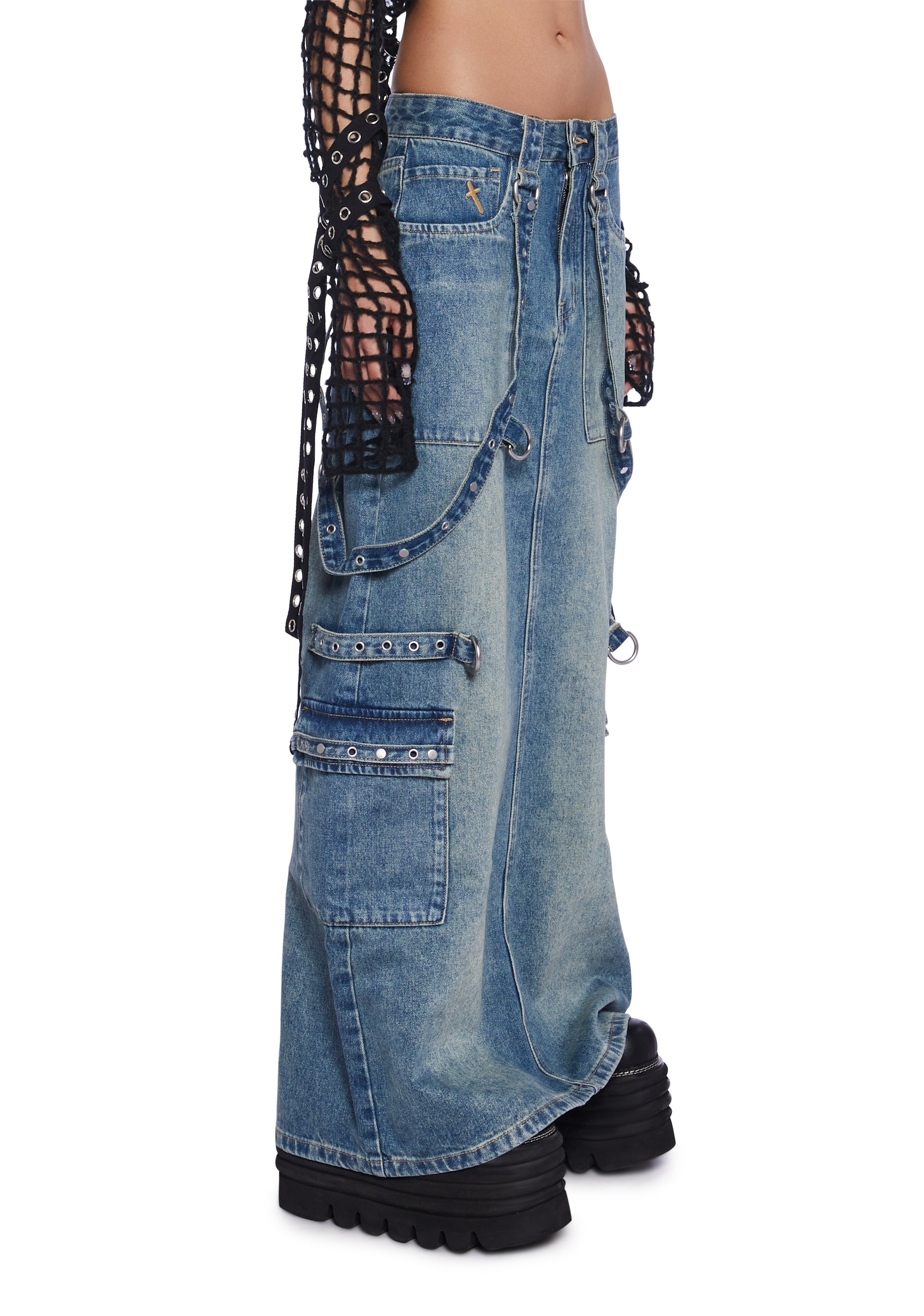 スカート Leg Cutout Bondage Denim Skirt Voltage Control Filter(VOC)のLeg Cutout Bondage Denim Skirt