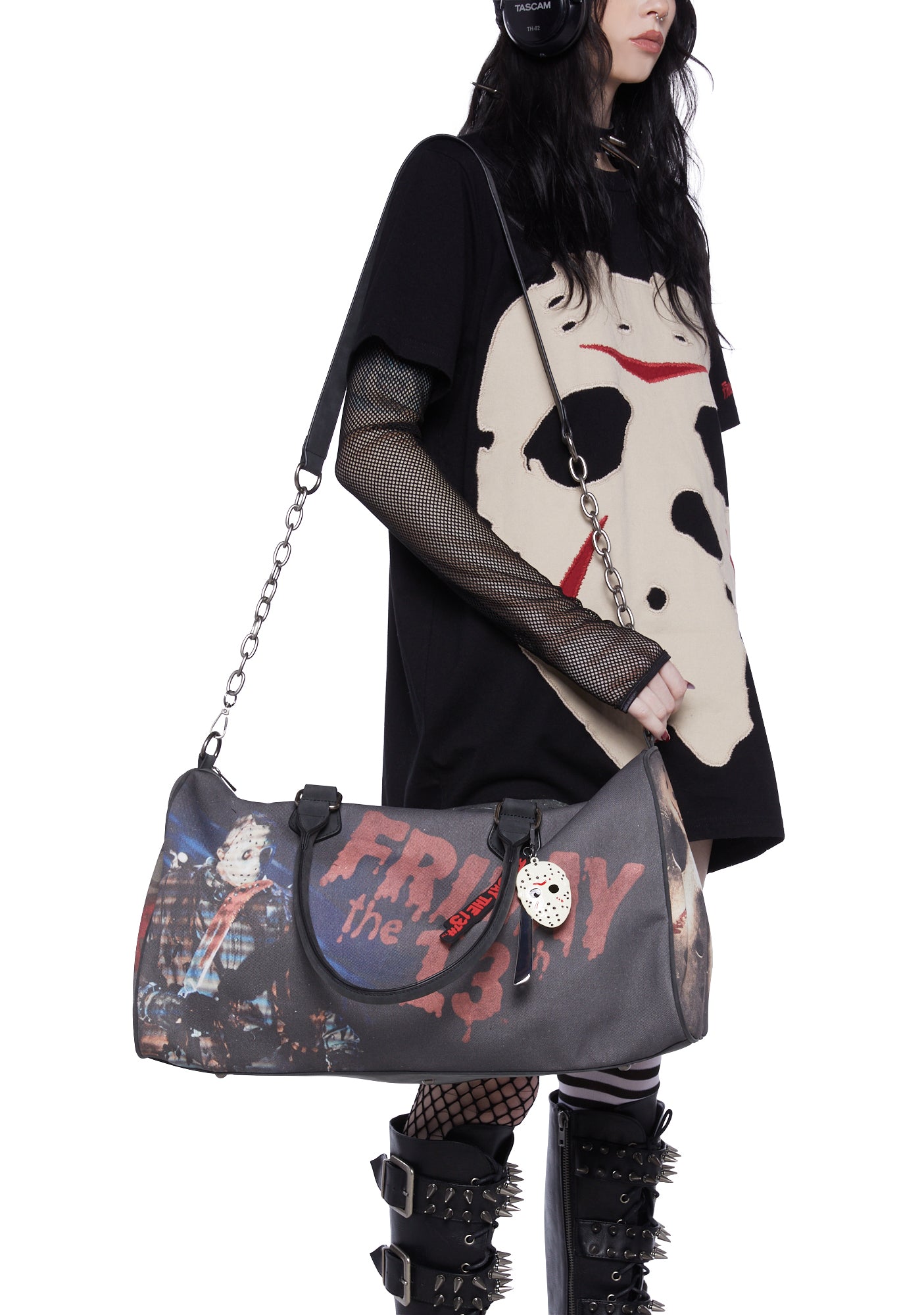 Dolls Kill x WB Horror Jason Voorhees Friday The 13th Weekender Bag - Multi