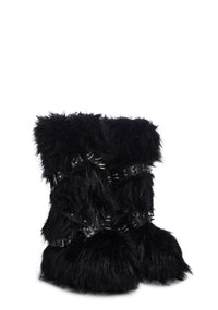 Wild Instincts Faux Fur Boots - Black