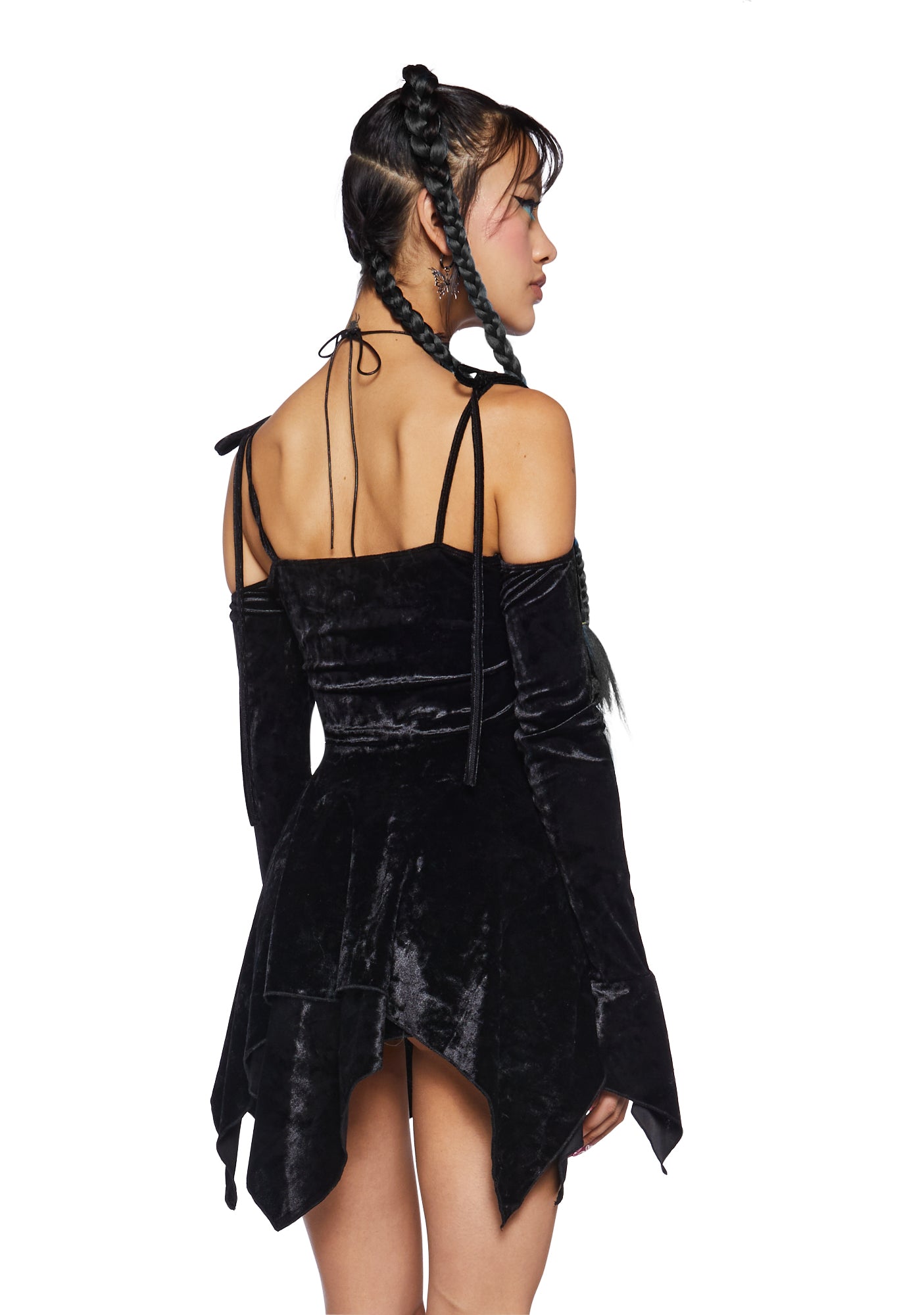 F is For Fairies® Handkerchief Dress - Black Velvet
