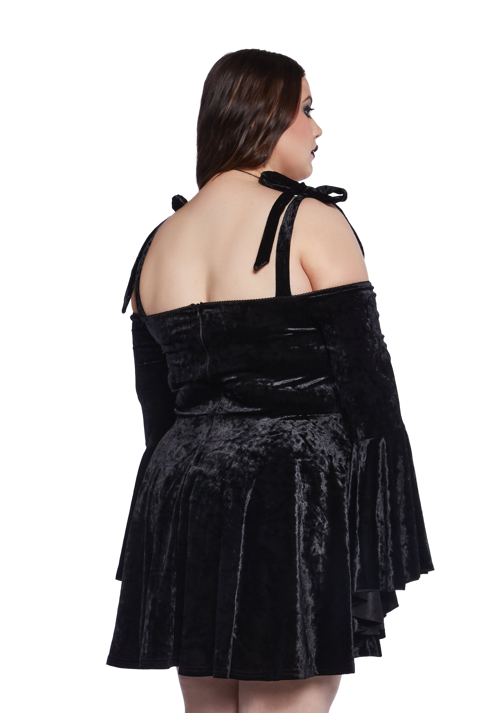 plus size velvet off the shoulder dress Plus Size Widow Velvet Off The Shoulder Dress