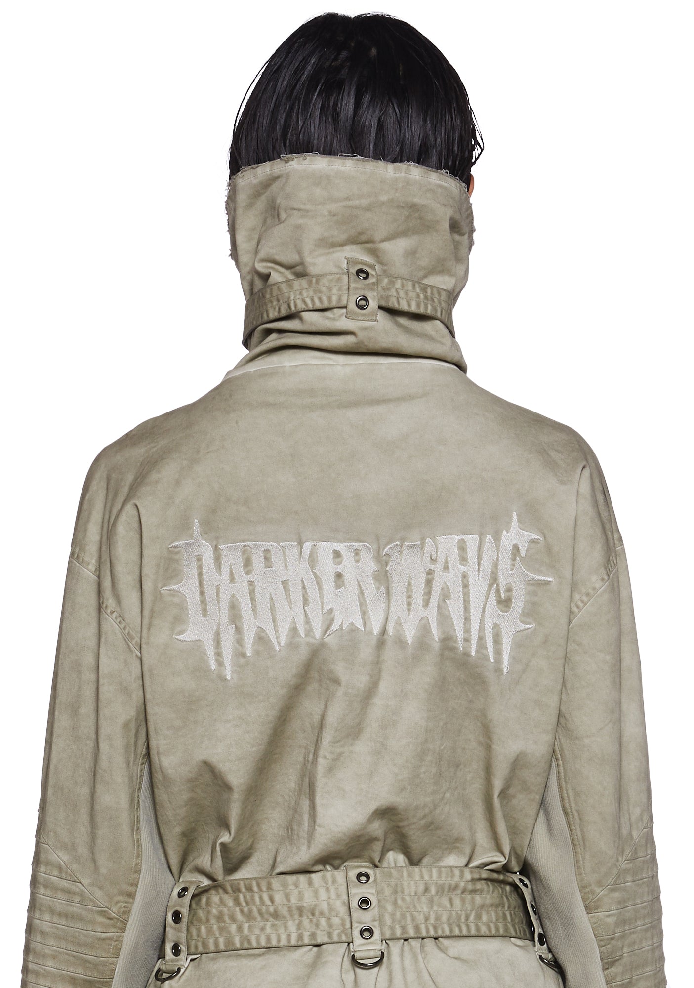 Darker Wavs Washed Cargo Pocket Jacket - Brown – Dolls Kill