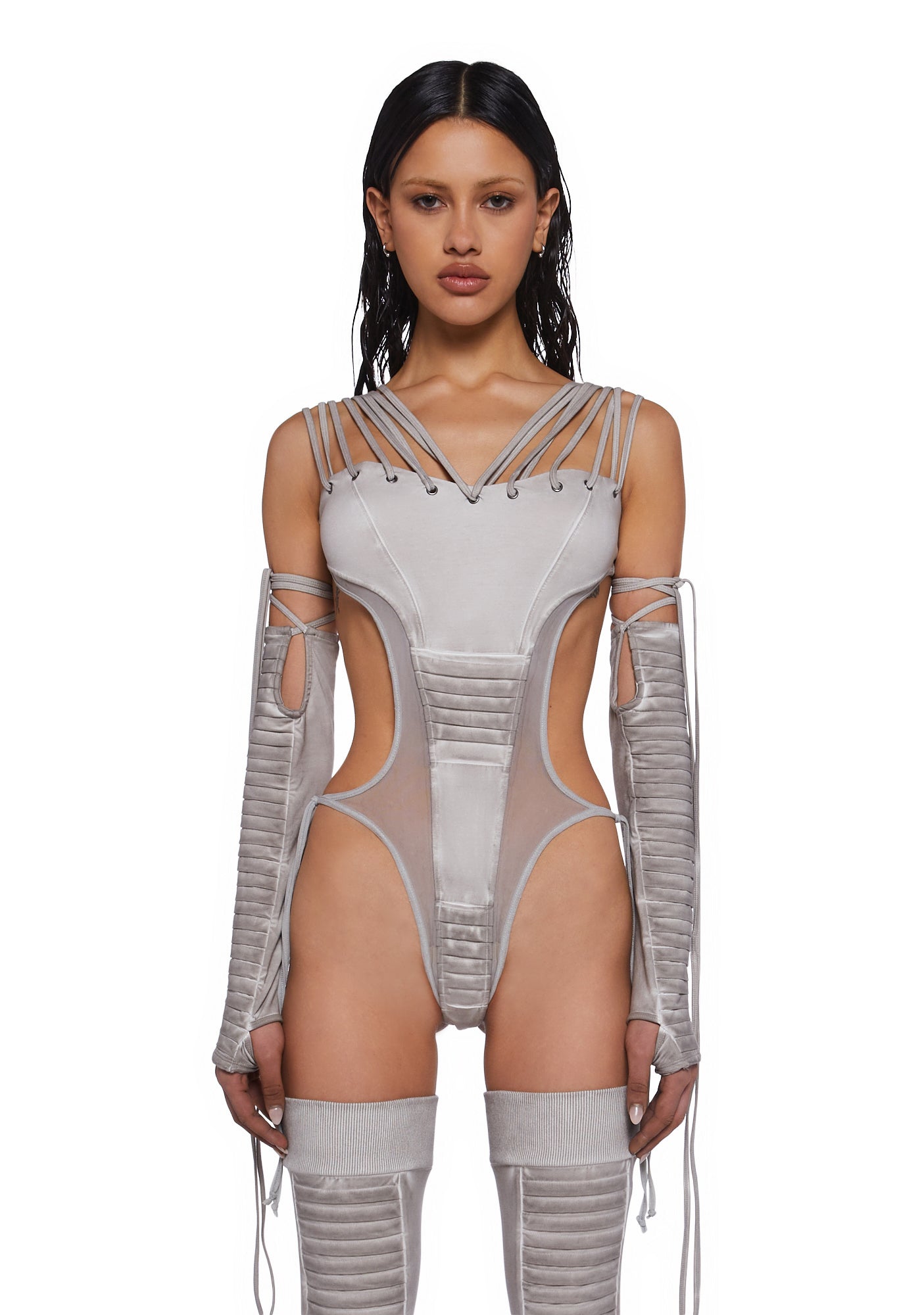 【WOOHWA】24FW★ POLA CUT OUT SLIT OPS Superdown Darcey Cut Out Jumpsuit | superdown