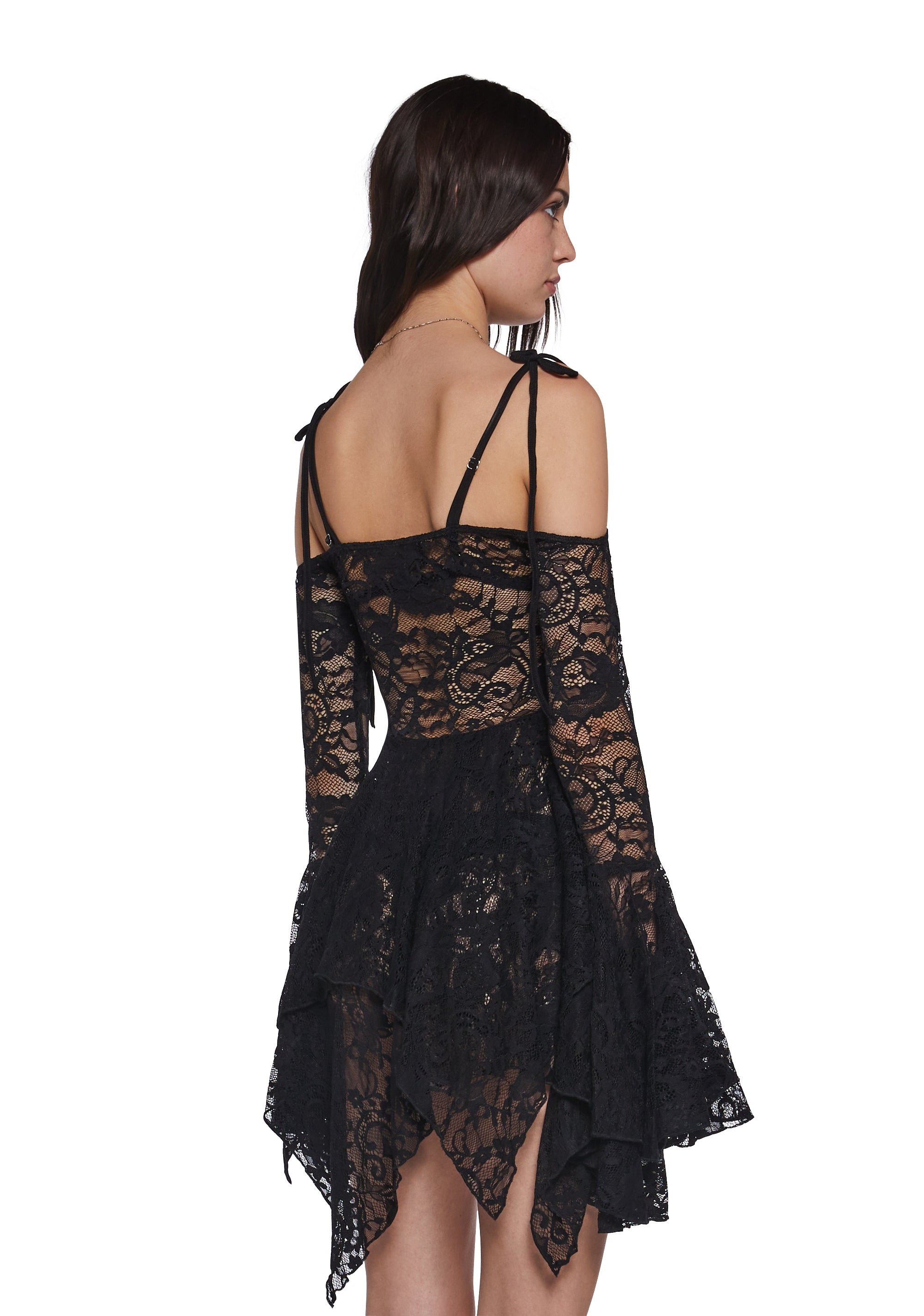 F is For Fairies® Handkerchief Dress - Black Lace
