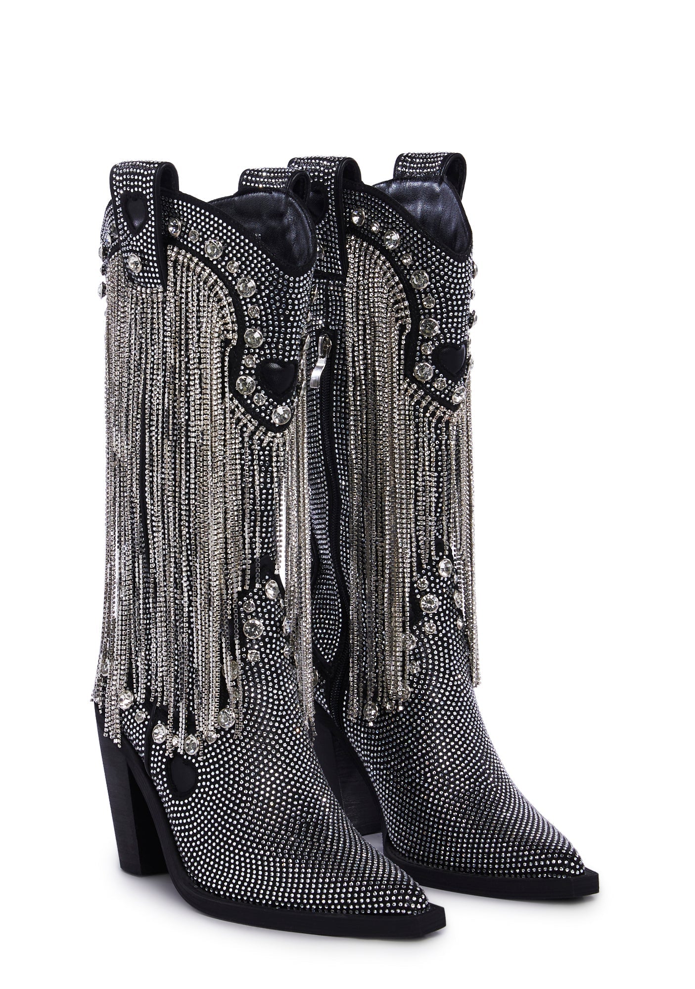 Present Perfect Cowboy Boots - Silver