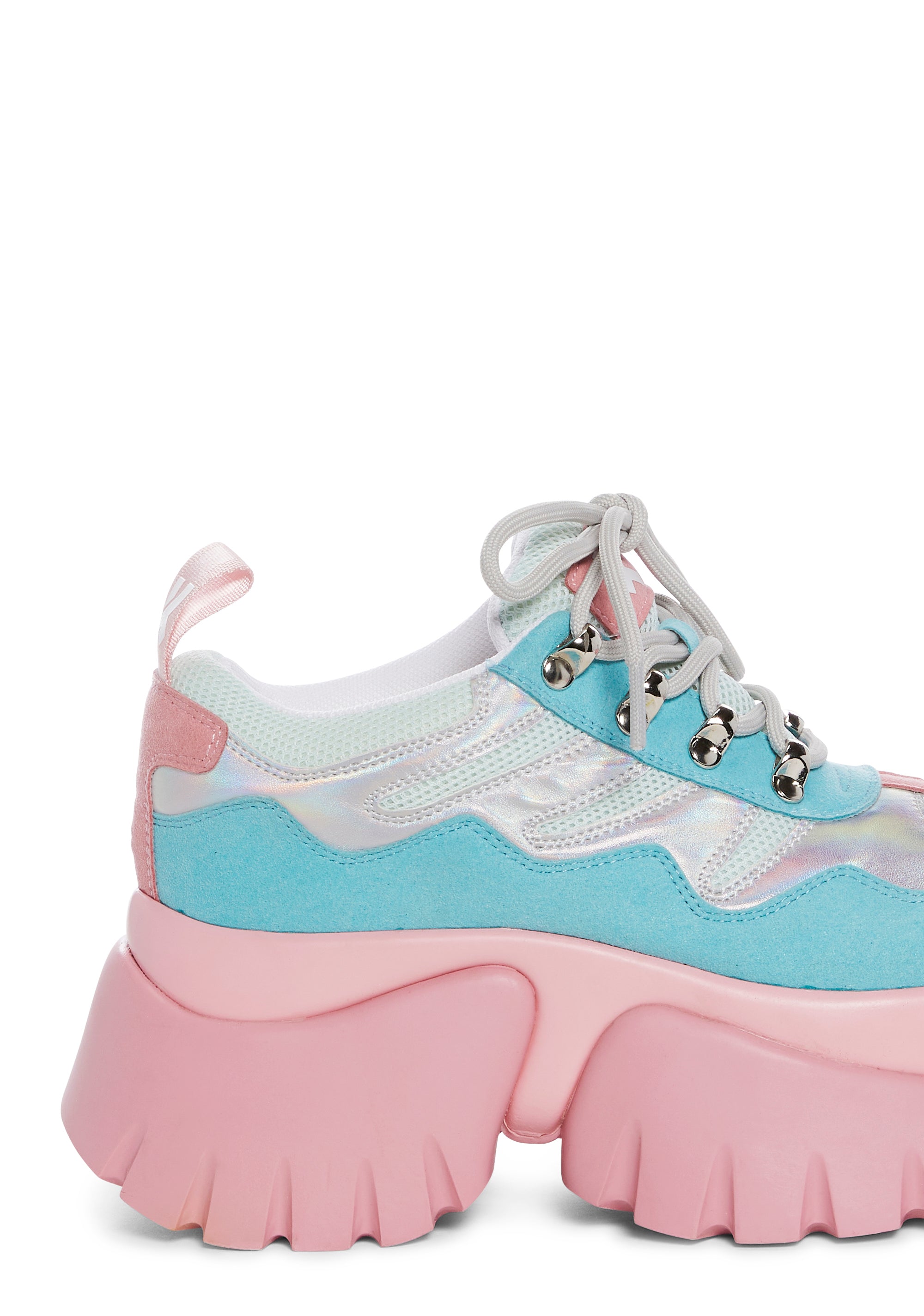Koi Footwear Holographic Chunky Platform Sneakers Multi – Dolls Kill