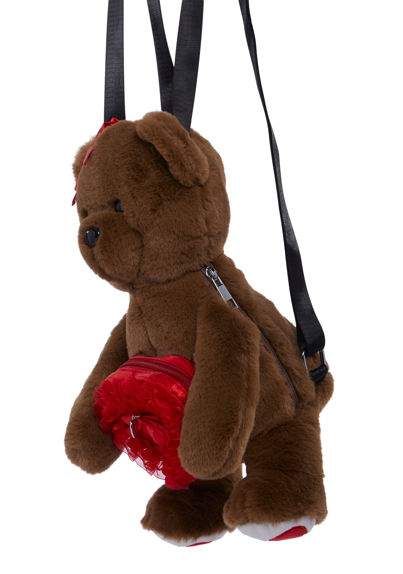 Sugar Thrillz Plush Teddy Bear Heart Backpack- Brown – Dolls Kill