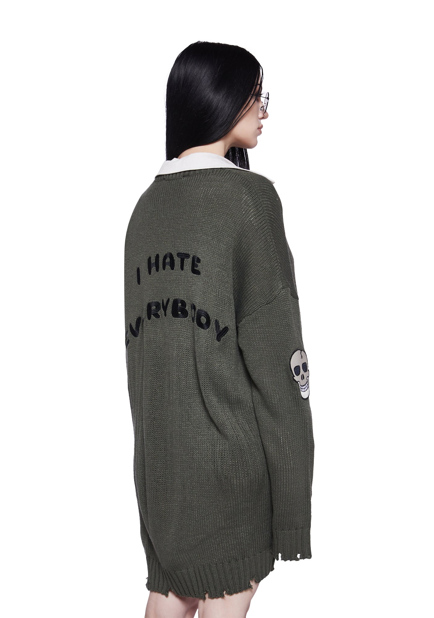 I hate everyone sweater top