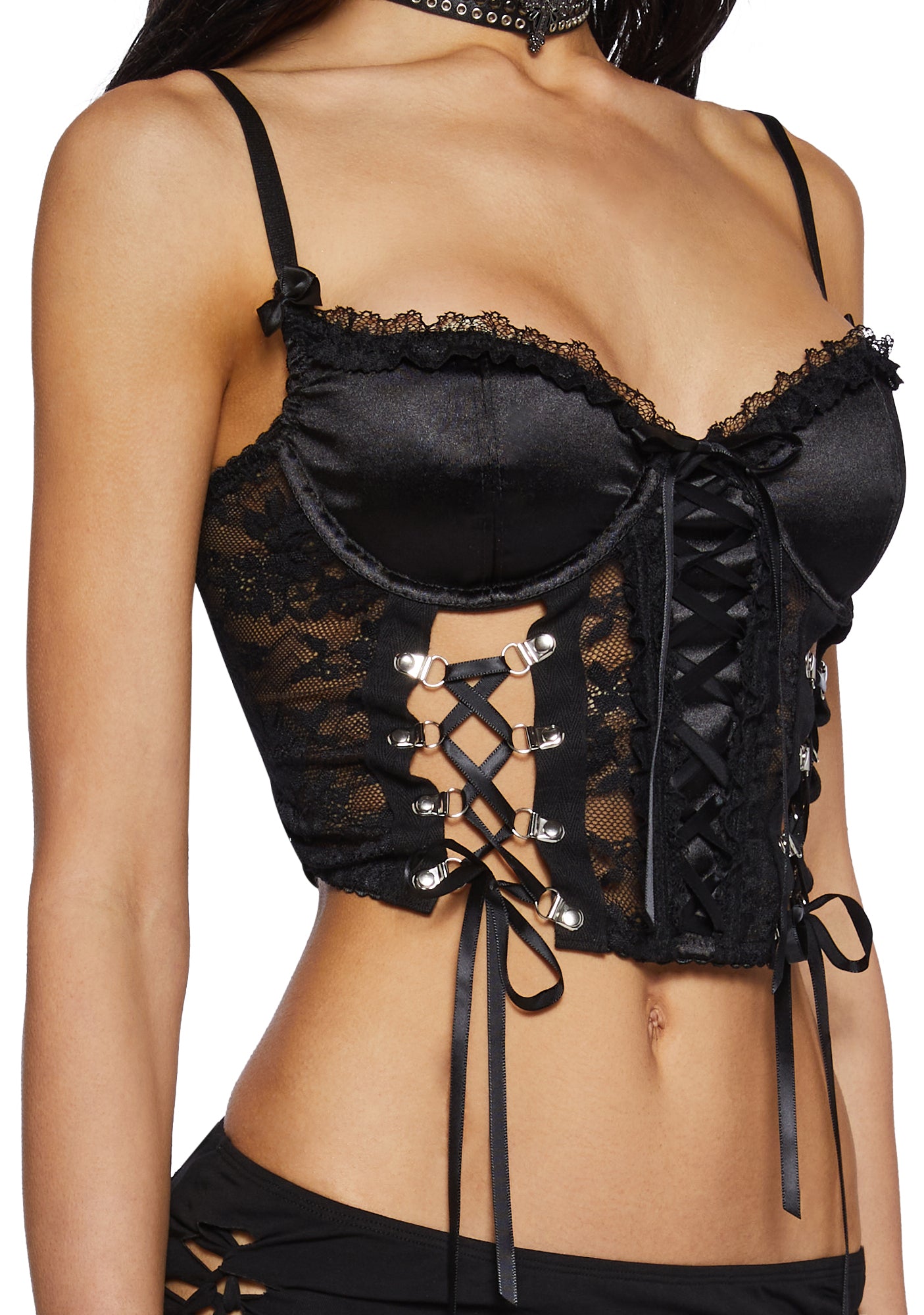 トップス melt the lady lace up layered corset - トップス