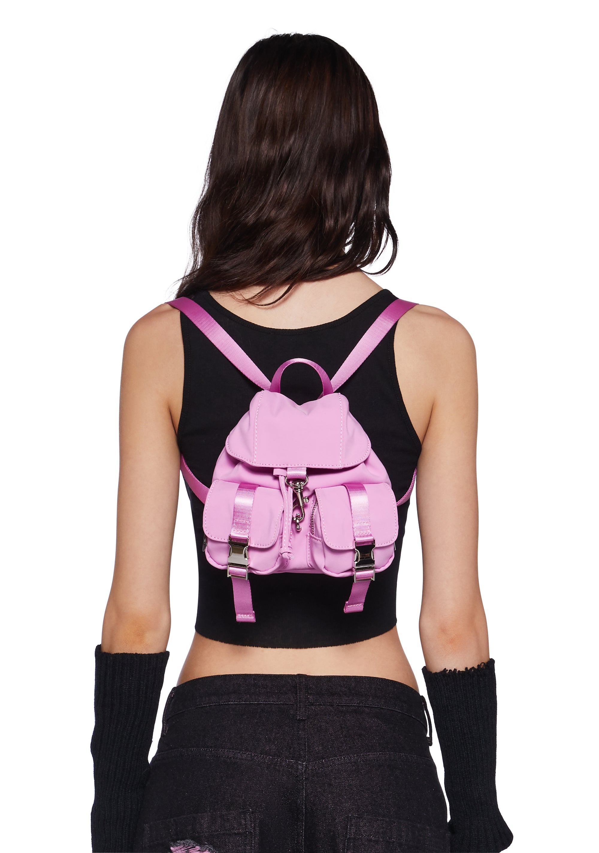 Current Mood Buckle Backpack- Pink – Dolls Kill