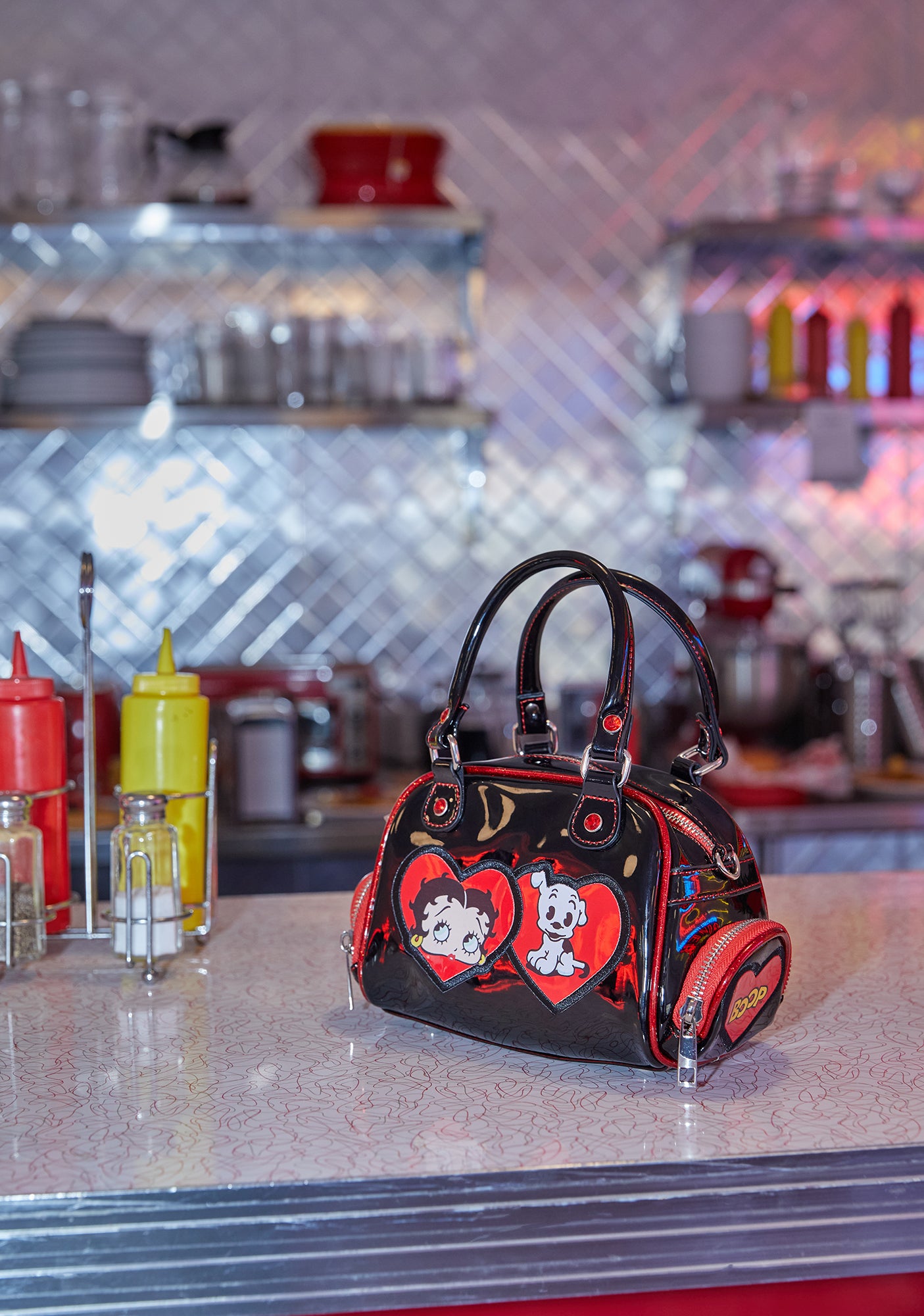 【超レア】Betty Boop Bettyタータンチェック ボストンバッグ ビンテージ90's○DEADSTOCK BETTY BOOPボストンバッグ○240514c7-