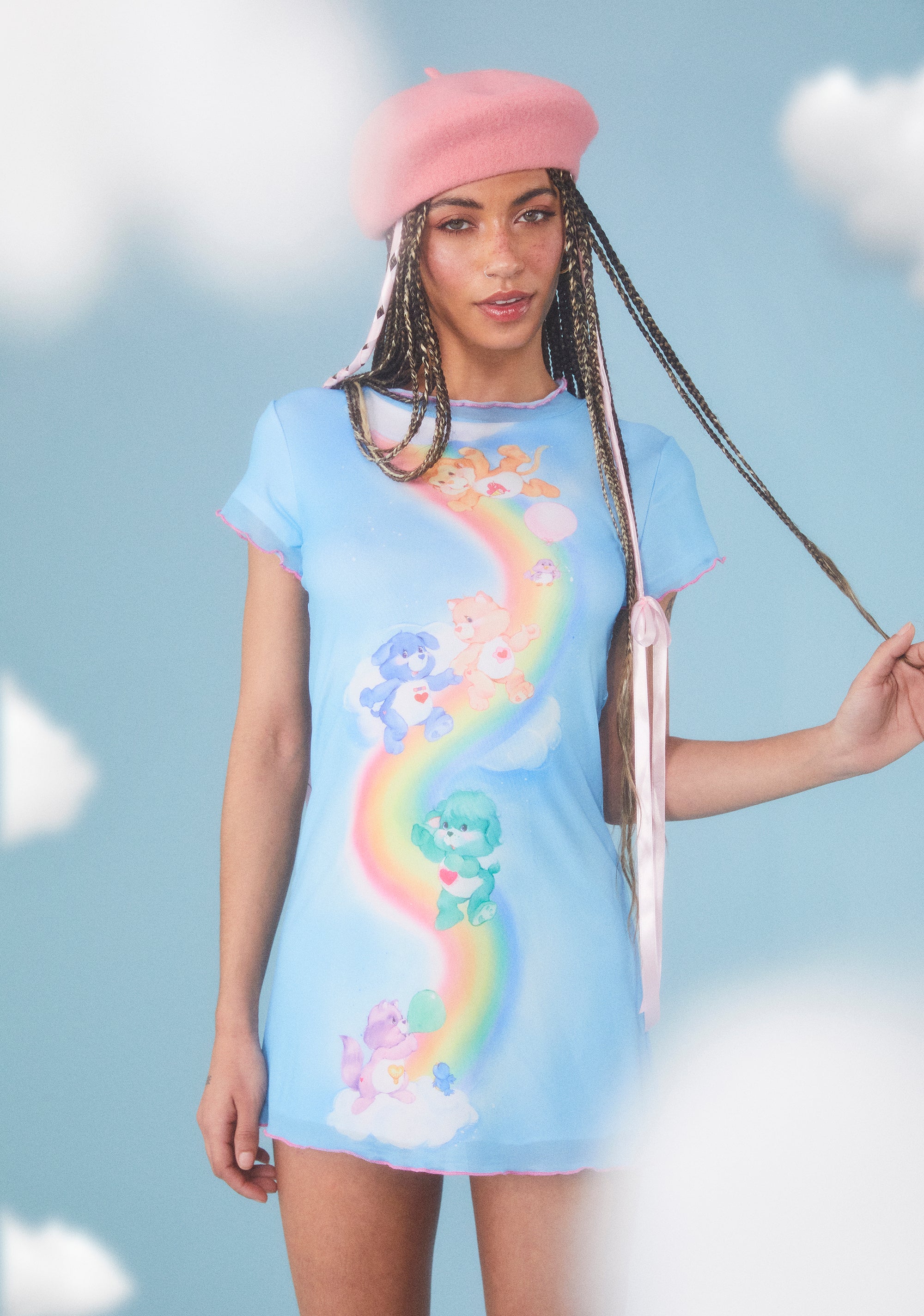 rainbow mesh mini dress Ride The Rainbow Mesh Mini Dress