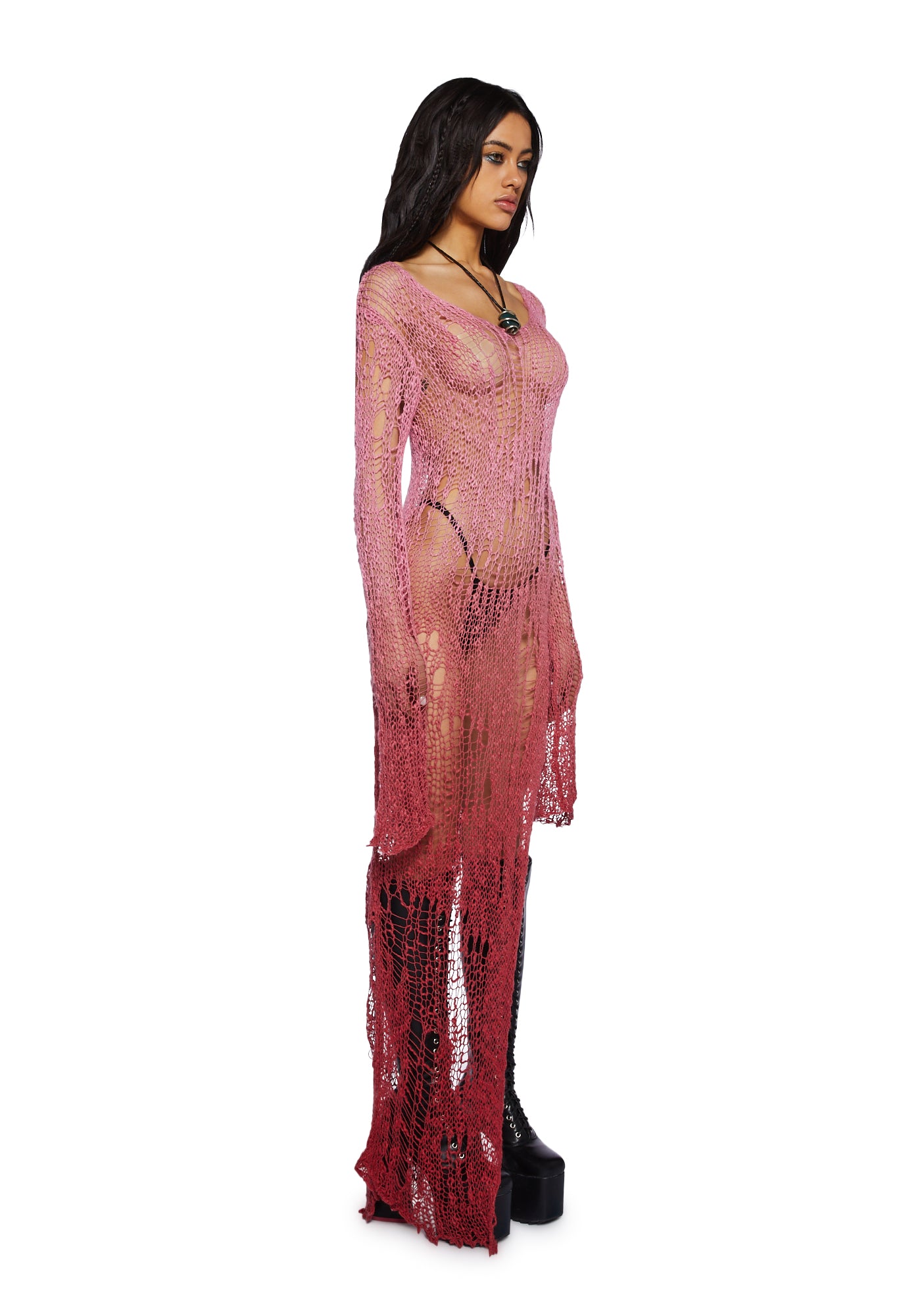 A Lifetime With You Longline Sweater - Red