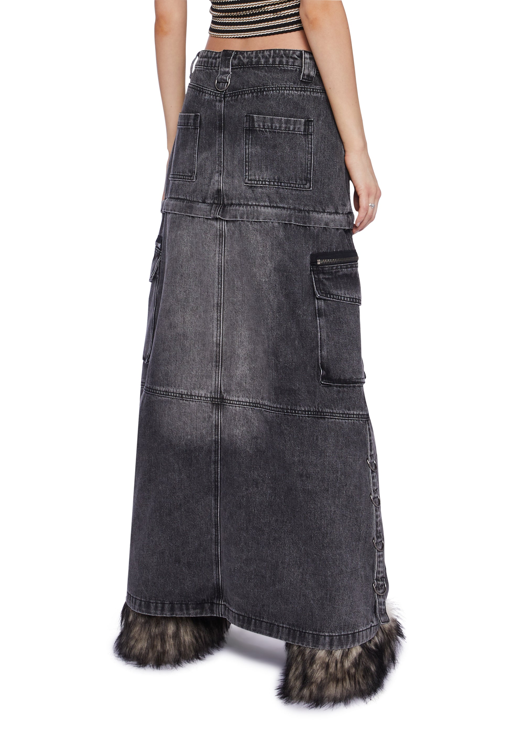 Current Mood Two Way Cargo Denim Maxi Skirt - Gray – Dolls Kill Current Mood Two Way Cargo Denim Maxi Skirt - Gray – Dolls Kill