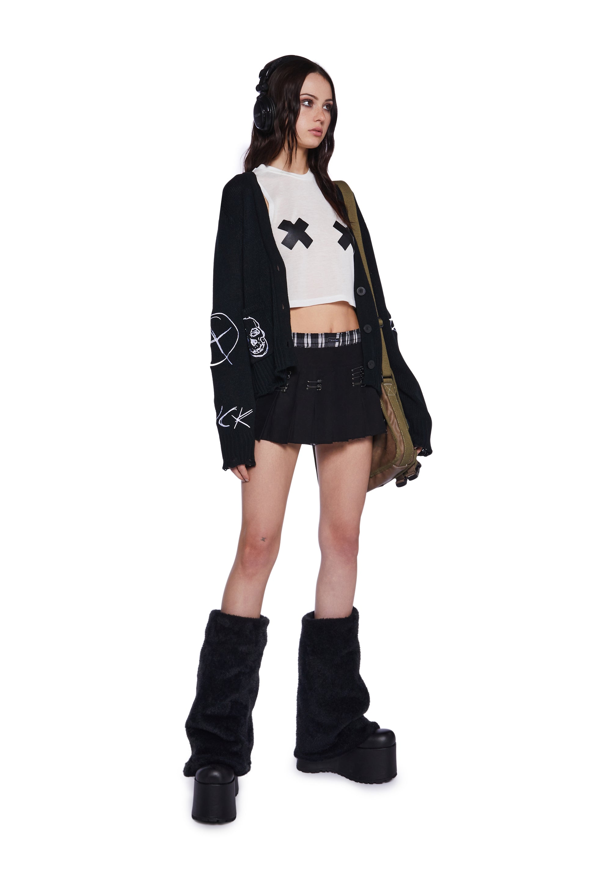 トップス Hotter Than Hell glitter cropped teel Current Mood Graphic Print Tank Top With X Chest Patches