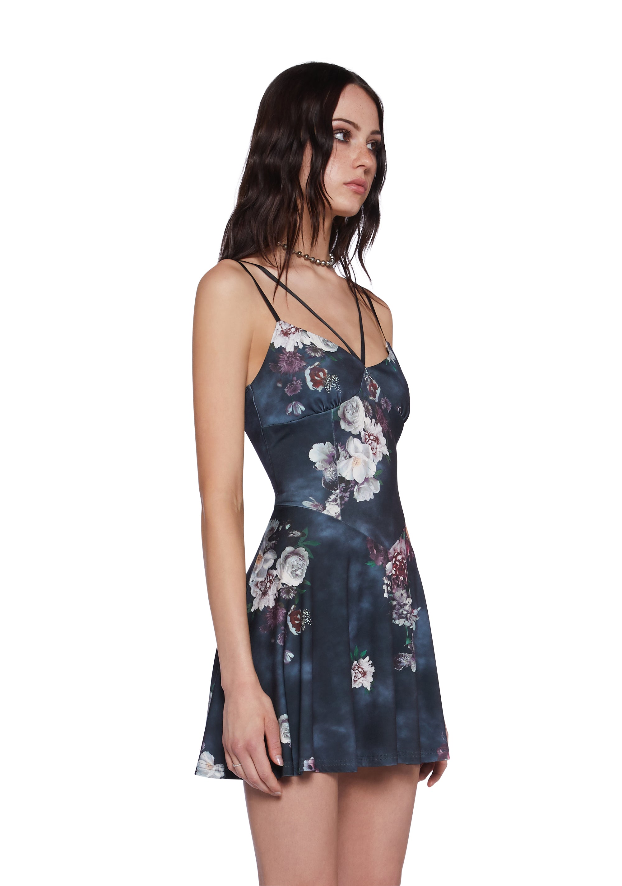 Current Mood Floral Print Fit N' Flare Mini Dress - Multi Current Mood Floral Print Fit N' Flare Mini Dress - Multi