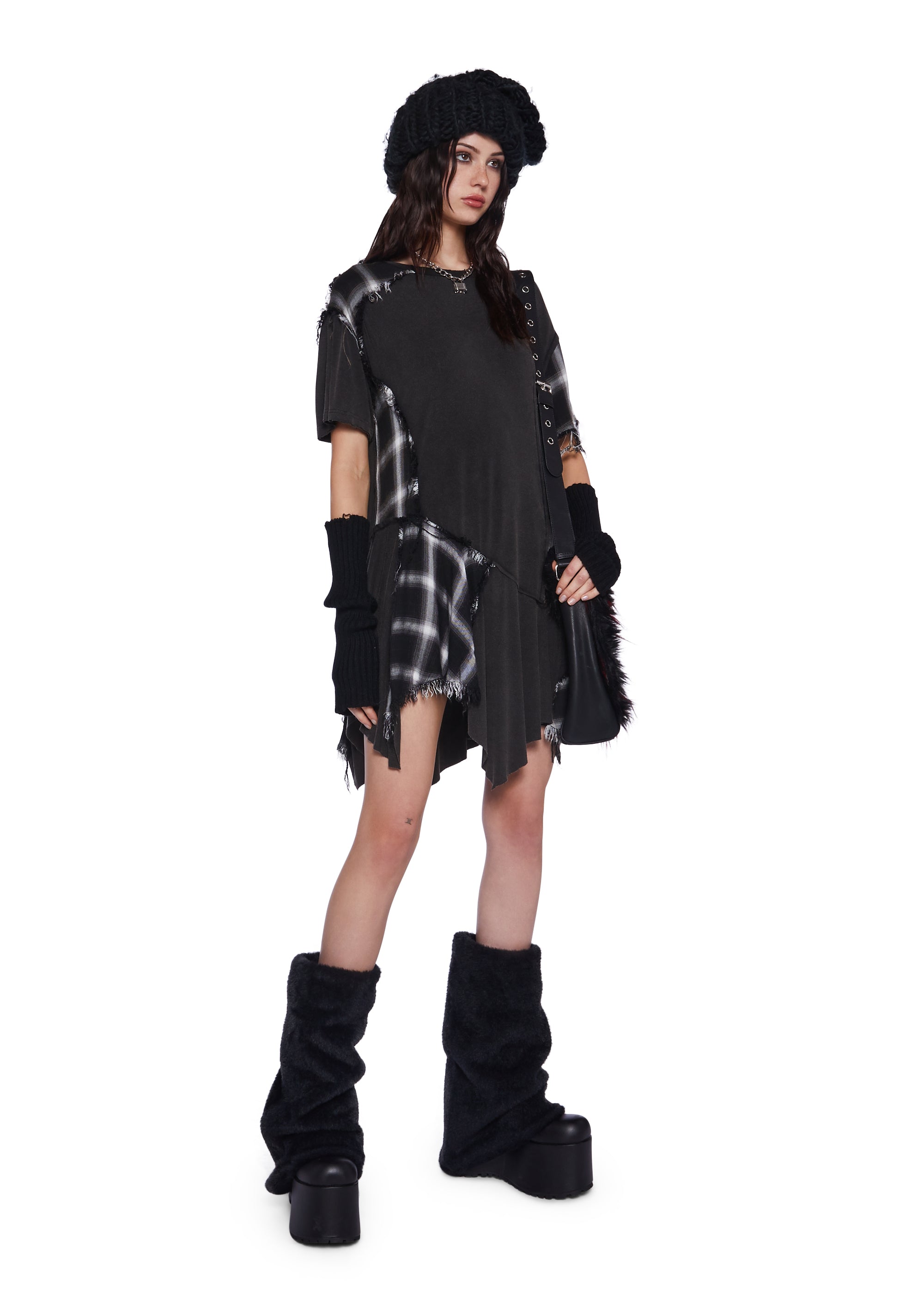 Punk Rebel Baby Doll Dress - Black