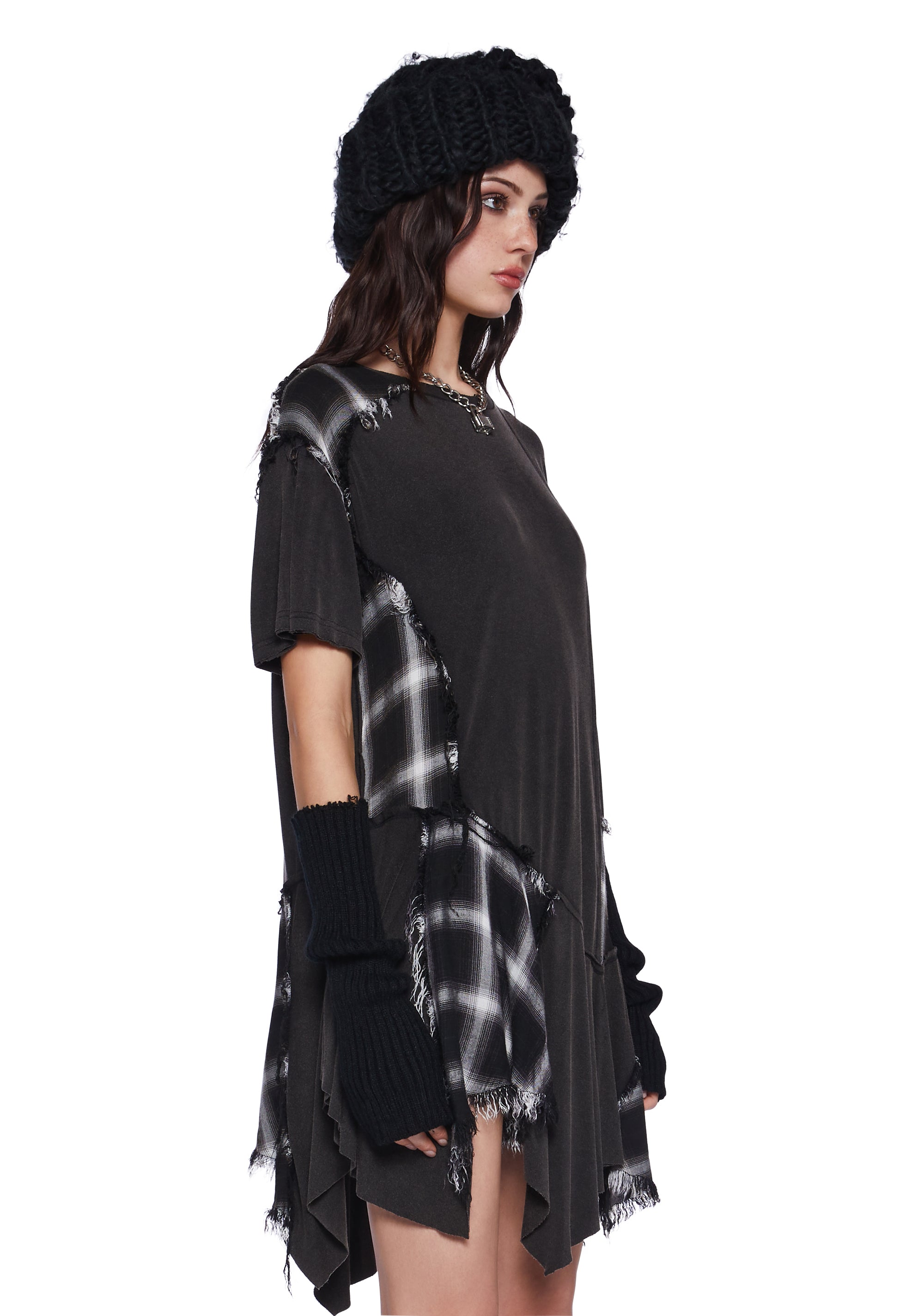 Punk Rebel Baby Doll Dress - Black