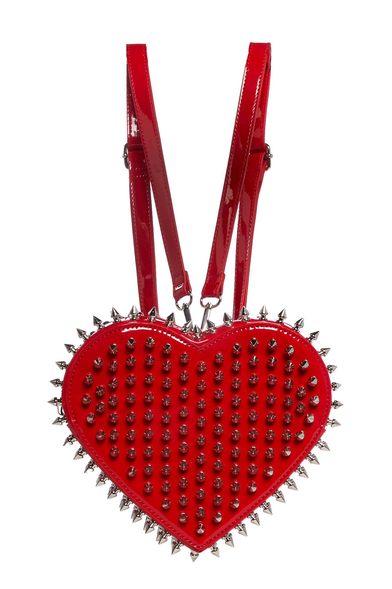 Club Exx Patent Stud Heart Backpack