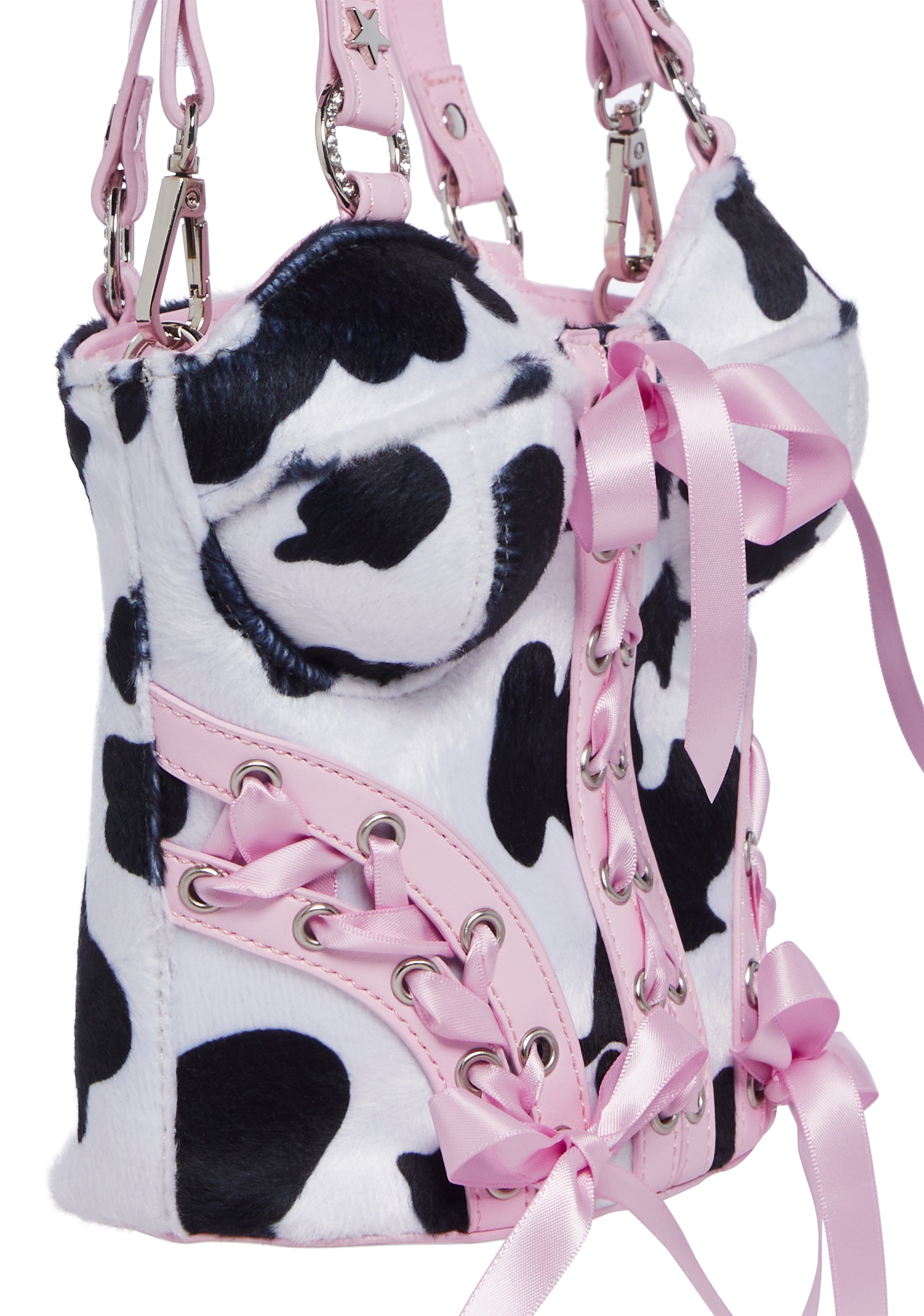 Sugar Thrillz Cow Print Festival Bustier Handbag - Multi – Dolls Kill