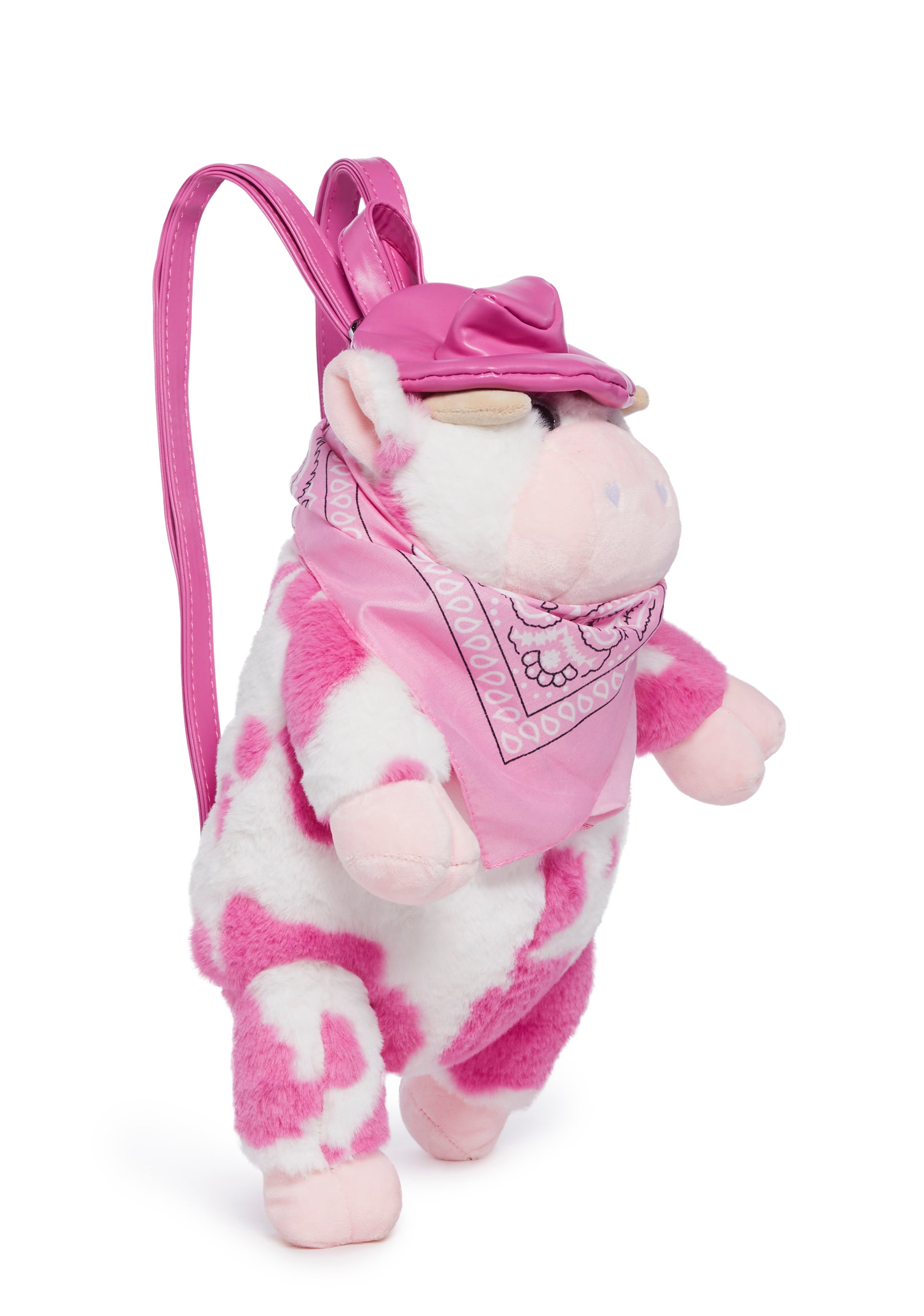 Sugar Thrillz Cowgirl Cow Plush Festival Backpack Pink Dolls Kill