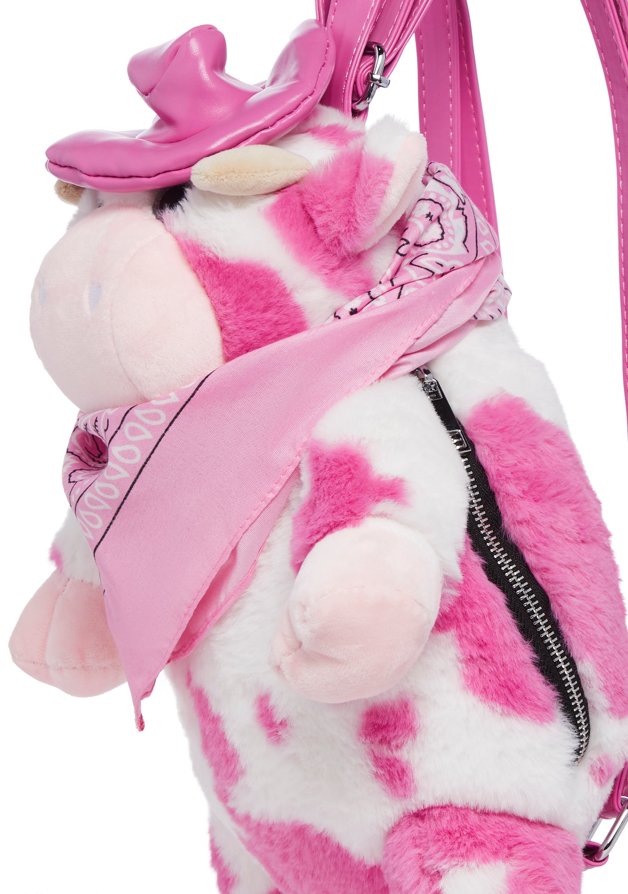 Sugar Thrillz Cowgirl Cow Plush Festival Backpack Pink Dolls Kill
