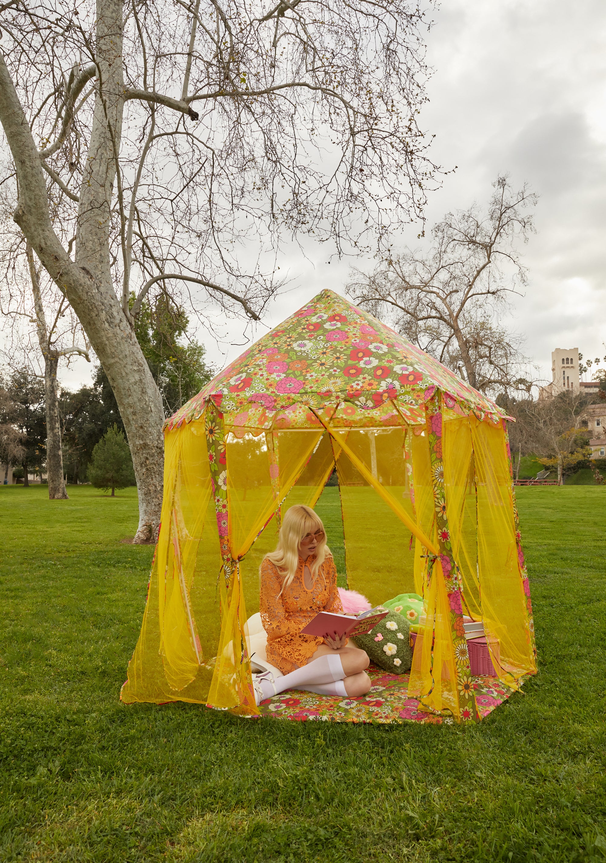 killstar tent Dolls Home Floral Graphic Print Tent Hippie