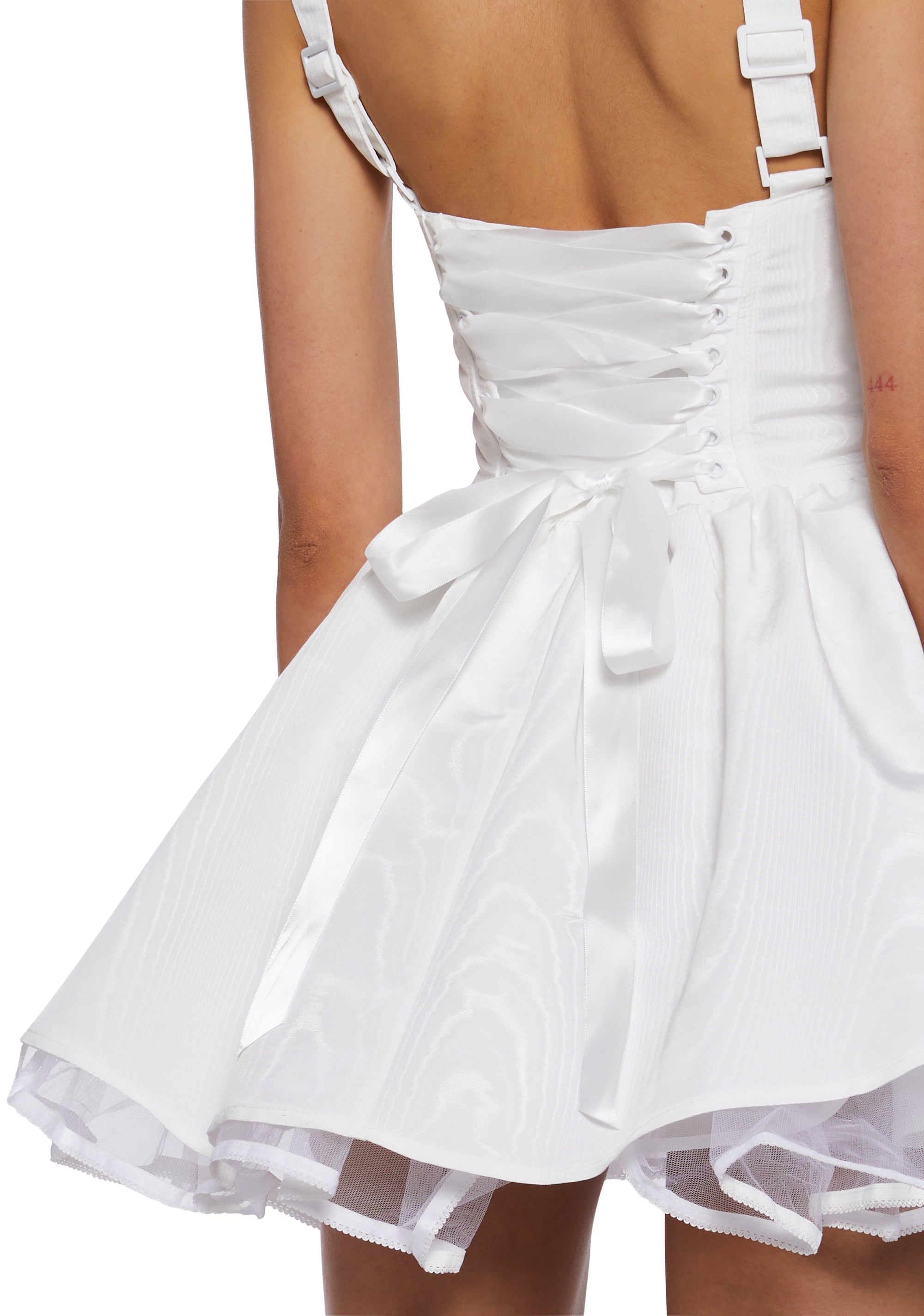 Sugar Thrillz Taffeta Corset Dress - White Dolls Kill Sugar Thrillz Taffeta Corset Dress - White Dolls Kill