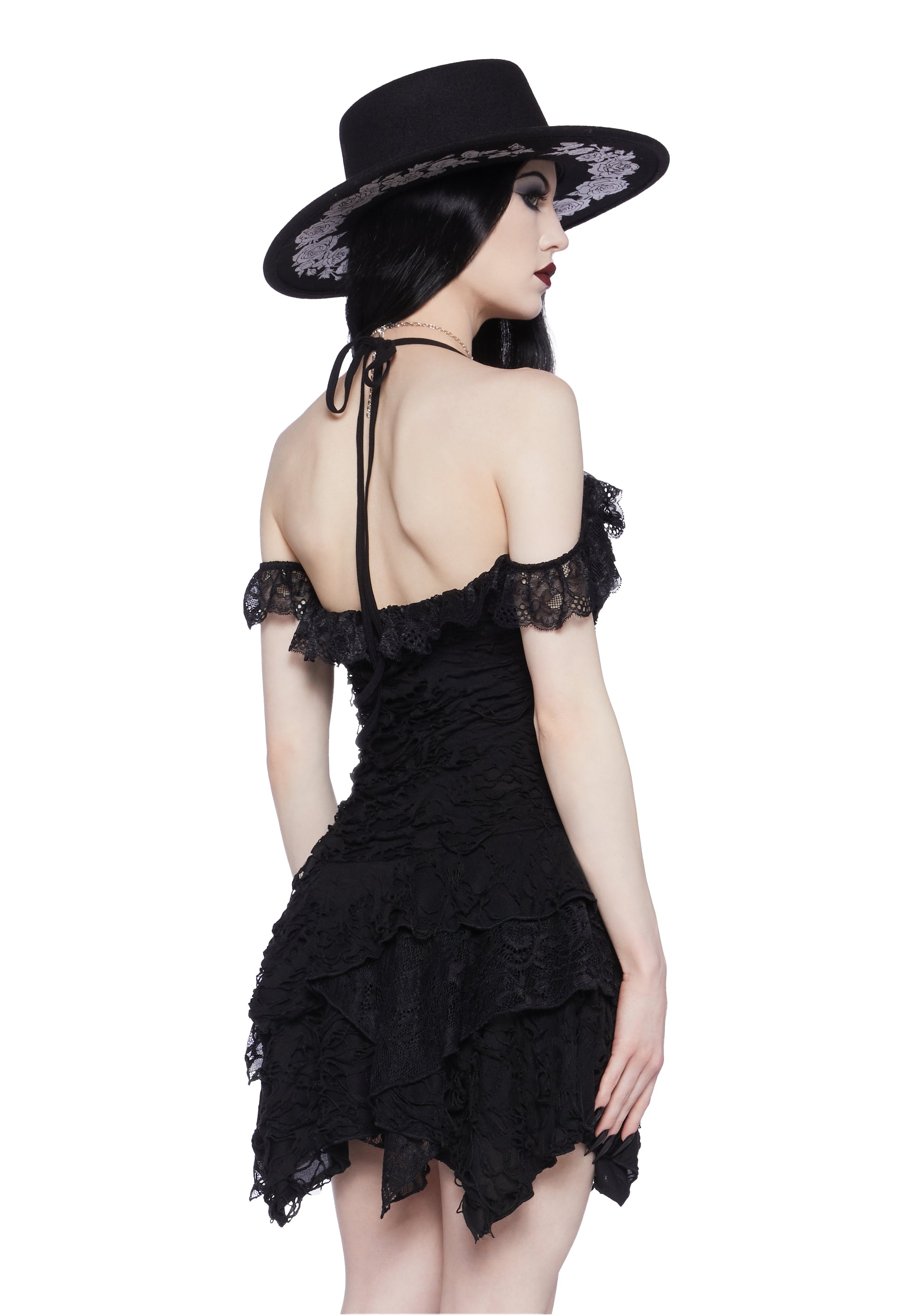 〜4/5 限定発売　Poppy lace mini dress black Viola Dress – Hell Bunny