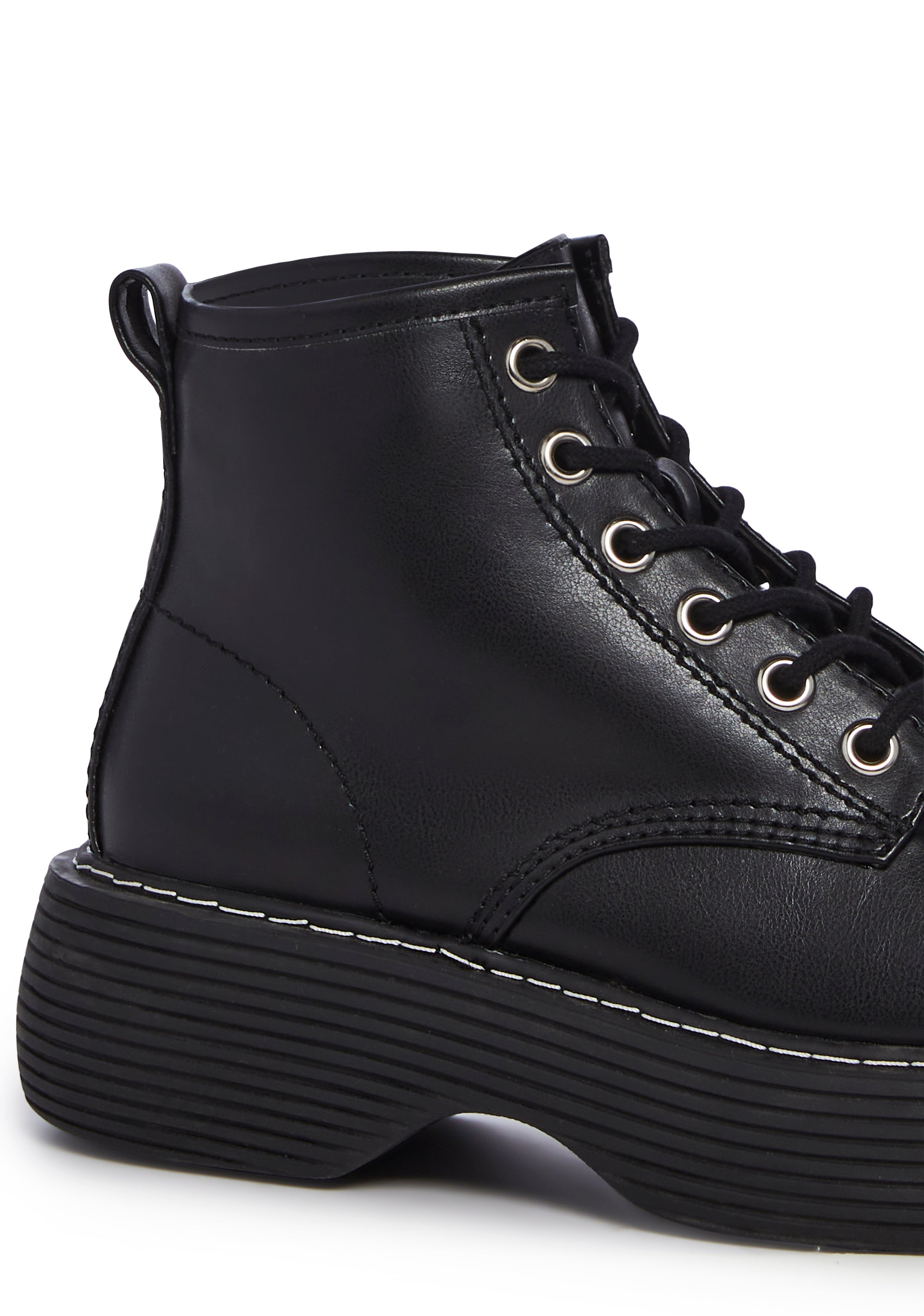Edgy Anarchy Ankle Booties Black