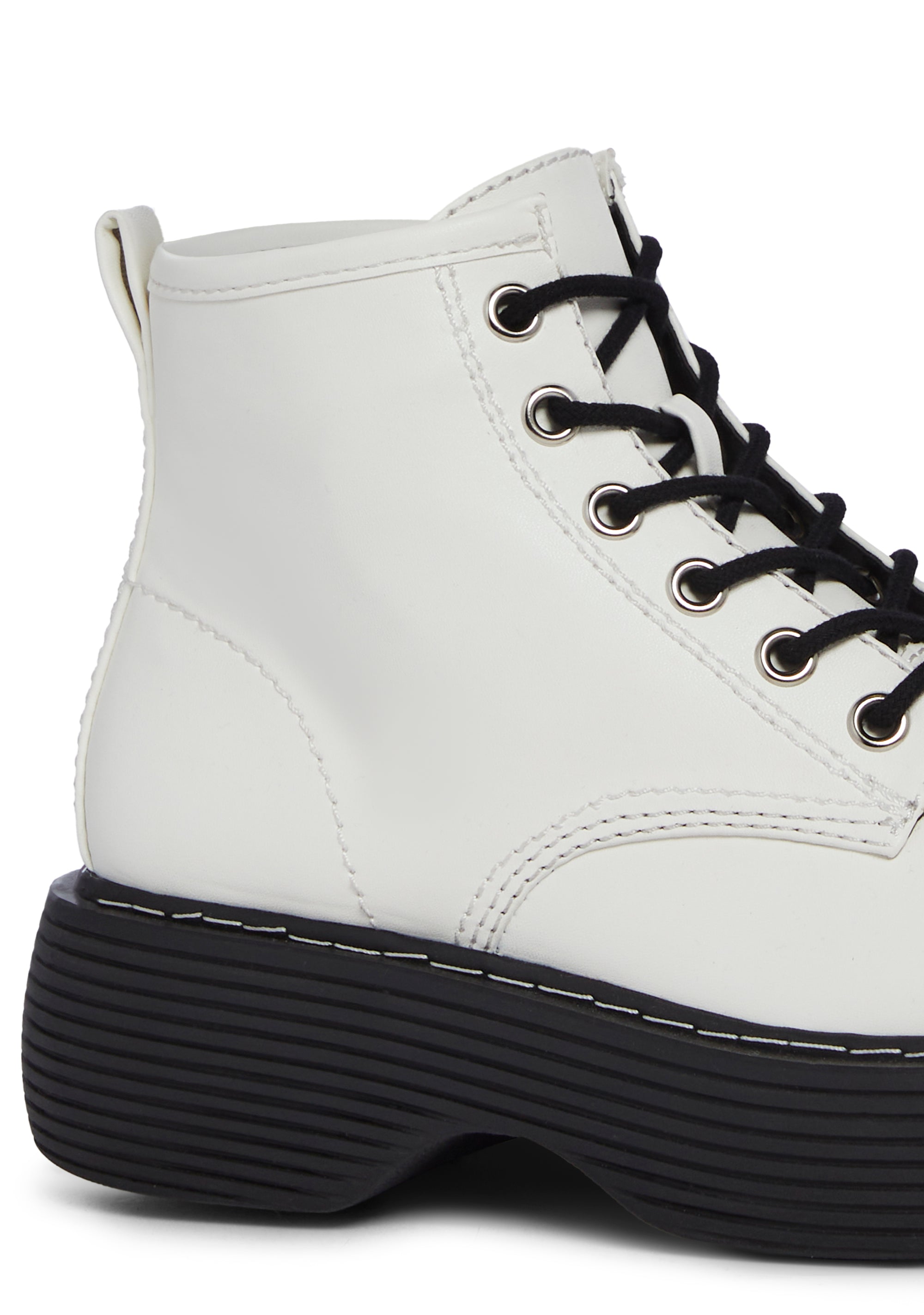 Delia's Platform Lace-Up Ankle Booties White – Dolls Kill