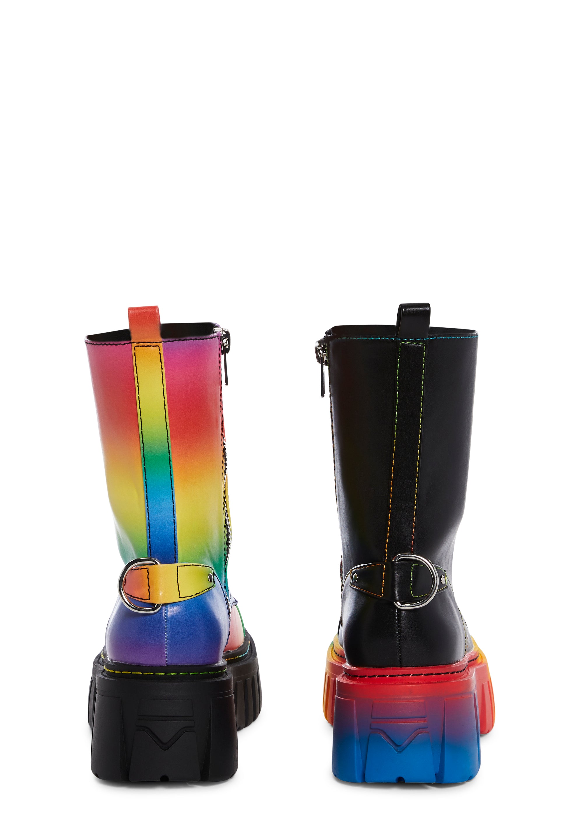 Colorwave Mismatched Combat Boots