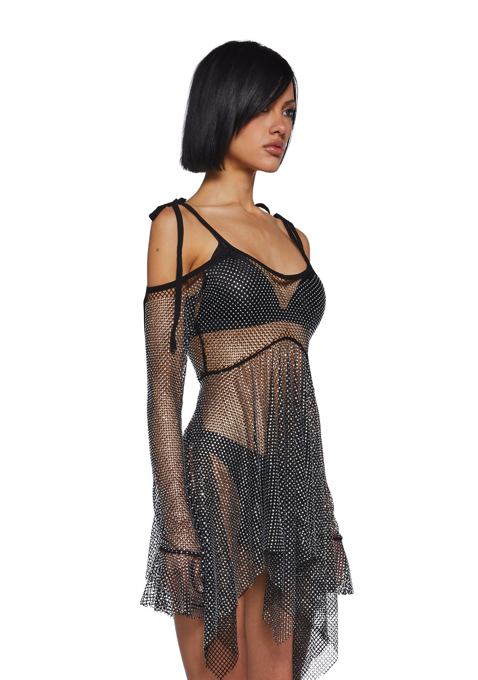 Club Exx Rhinestone Handkerchief Hem Fairy Fairycore Festival Dress