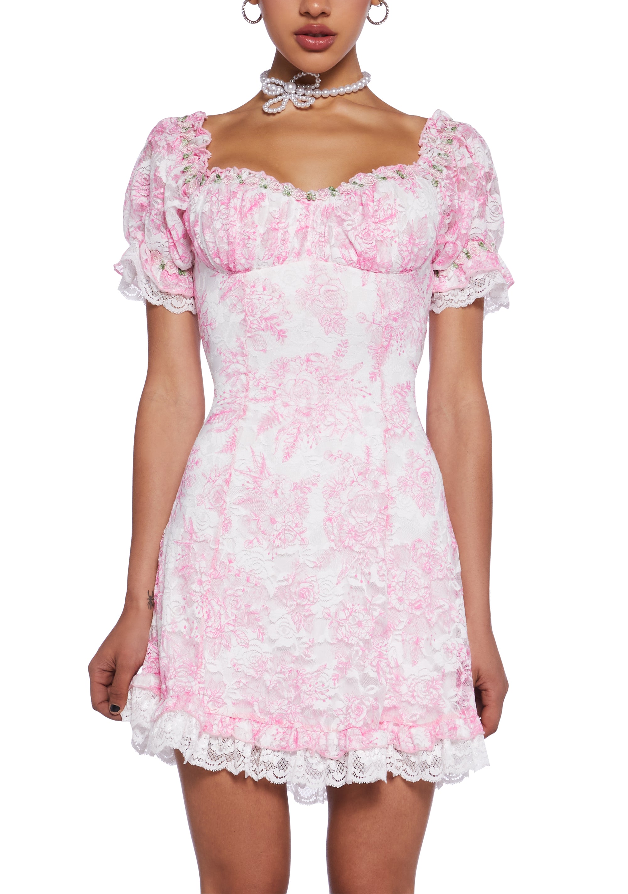 Herlipto Ritz Faux Fur Mini Dress レディース
