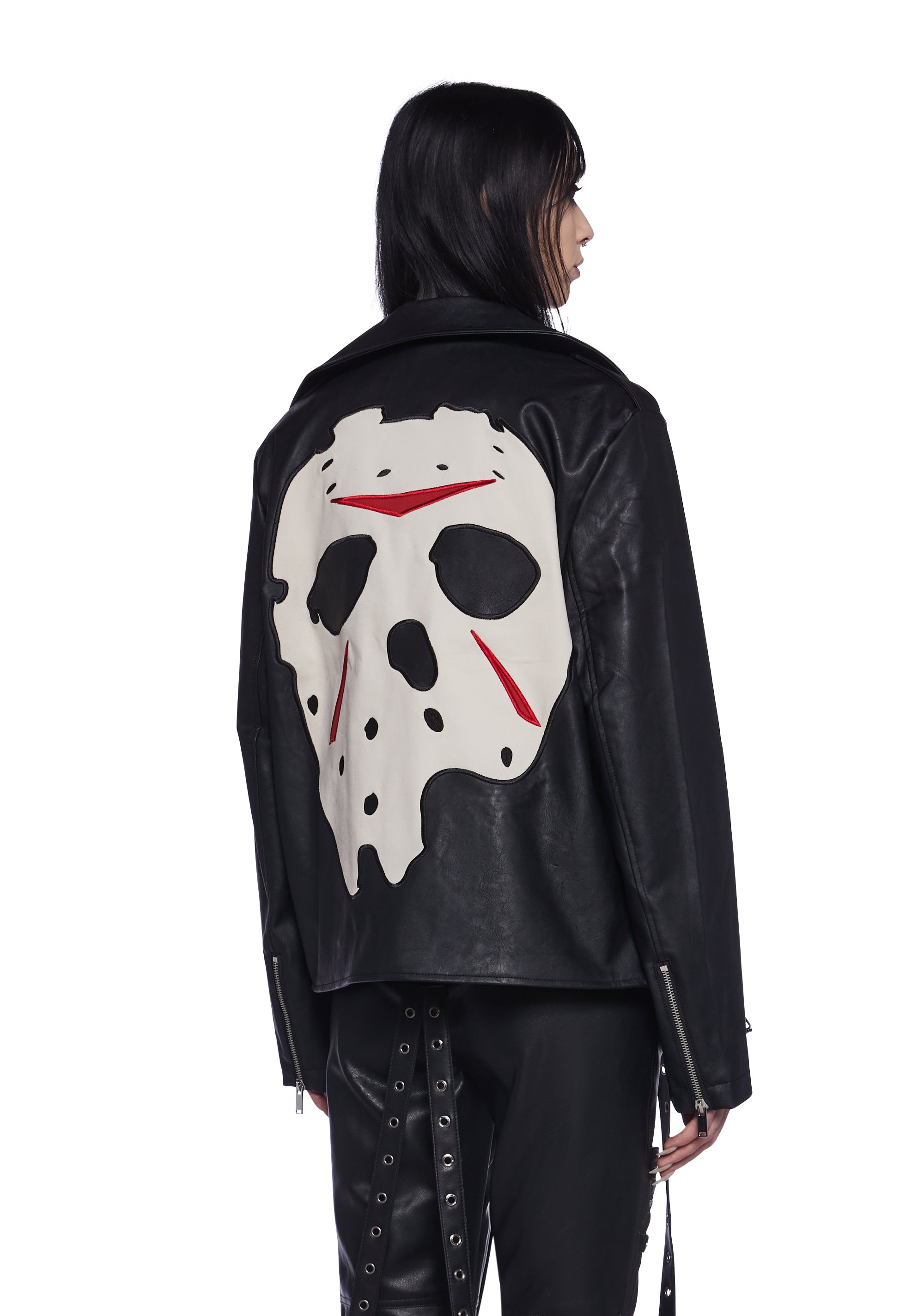 Dolls Kill x WB Horror Jason Voorhees Mask Oversized Moto