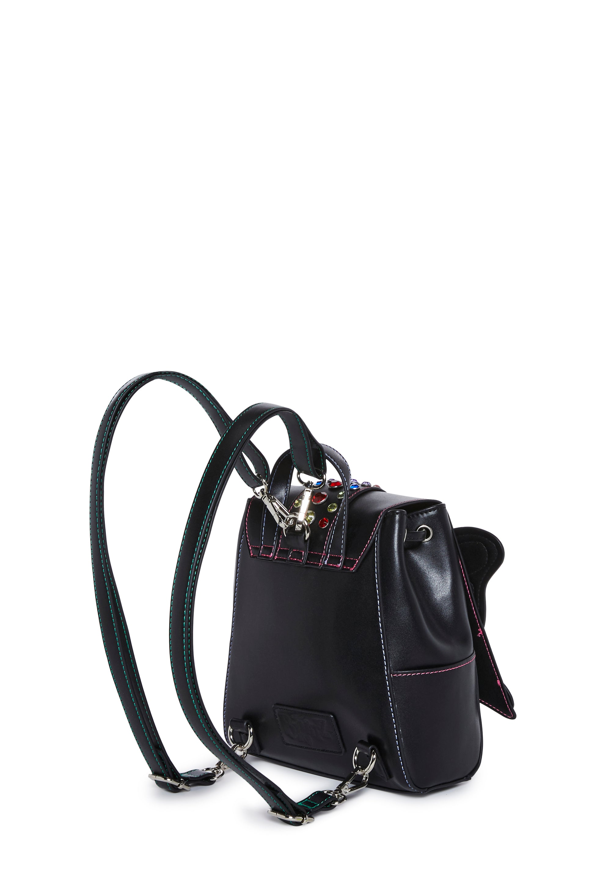 Dolls Kill - Bratz Black Backpack with Rainbow Butterfly and Gem Accents NWT Dolls Kill x Bratz Butterfly Backpack With Gemstones - Black main image 3