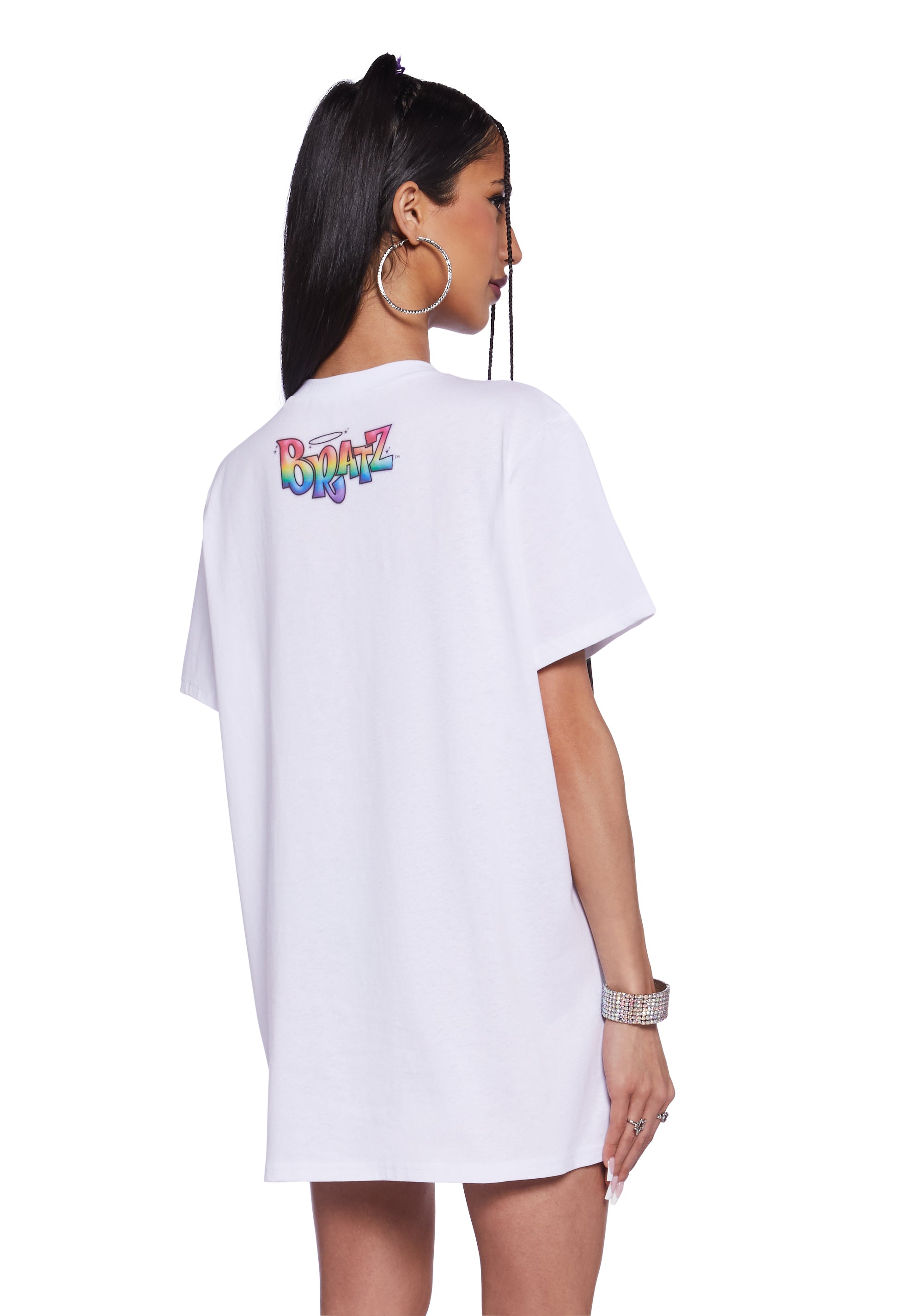 Dolls Kill x Bratz Wish You Were Queer Bratz Pride Graphic Tee - White