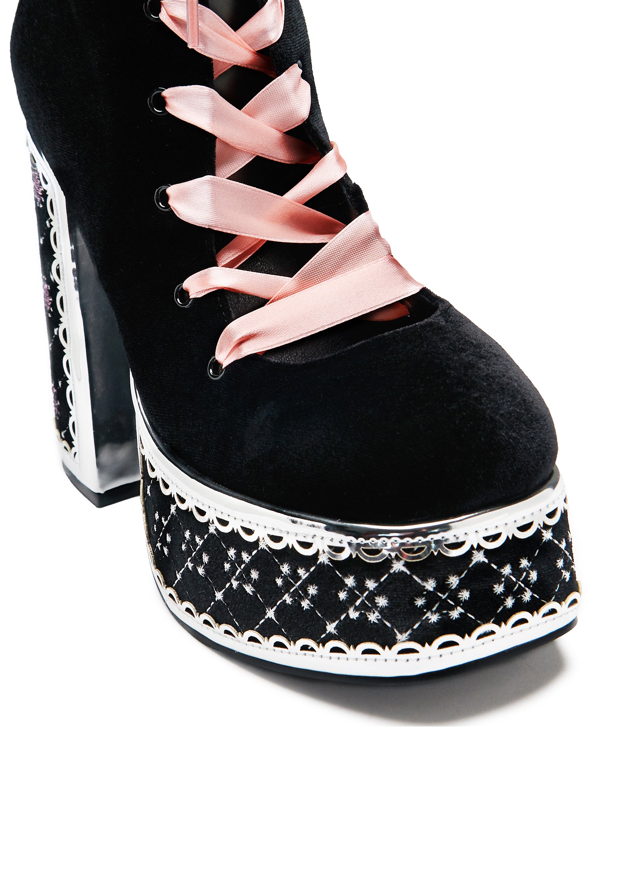 ゴッド Koi Footwear Guiltless Ghost Lace Up Platform Long Boots
