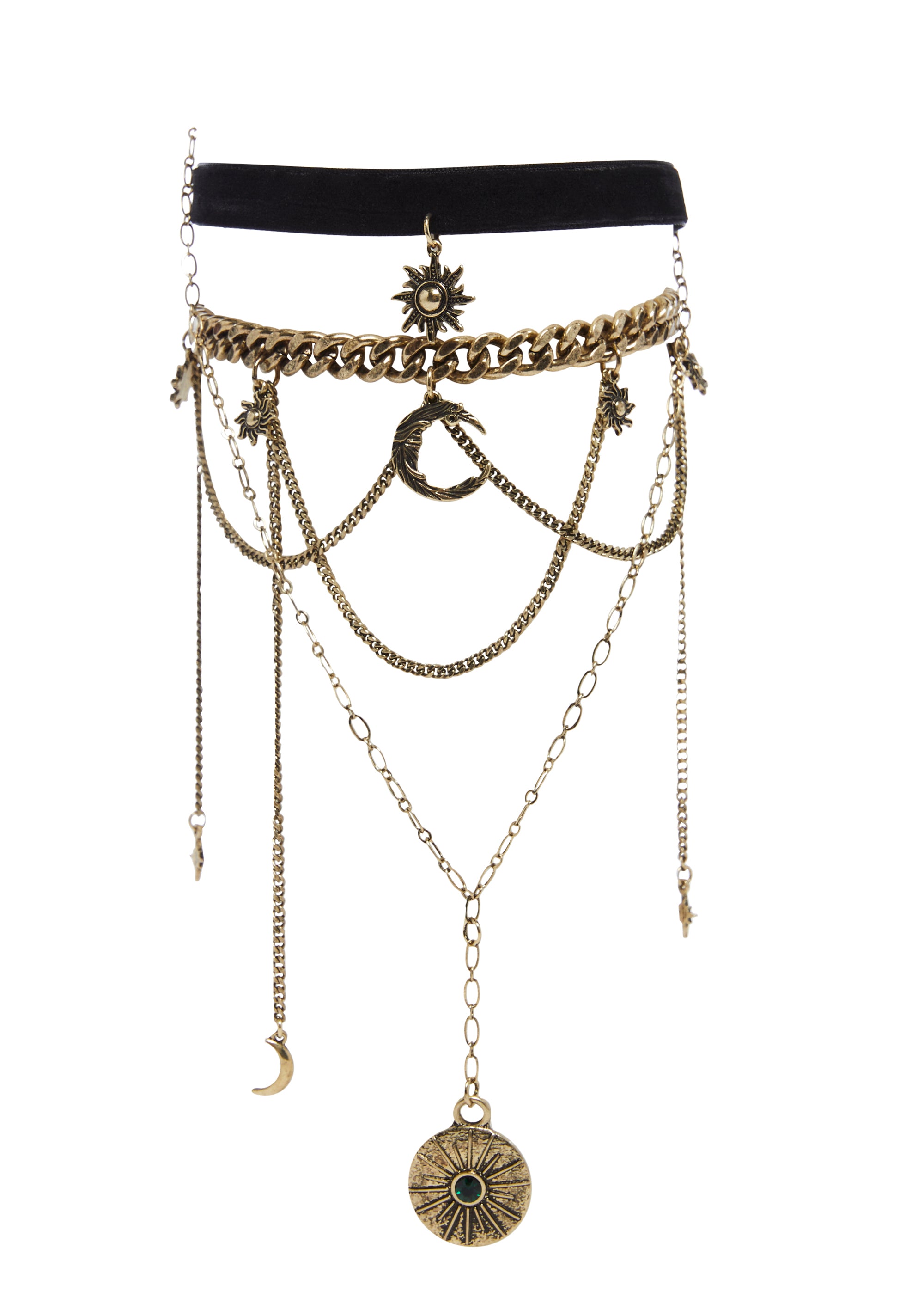 Constellation Star Layered Necklace - Multi – Dolls Kill