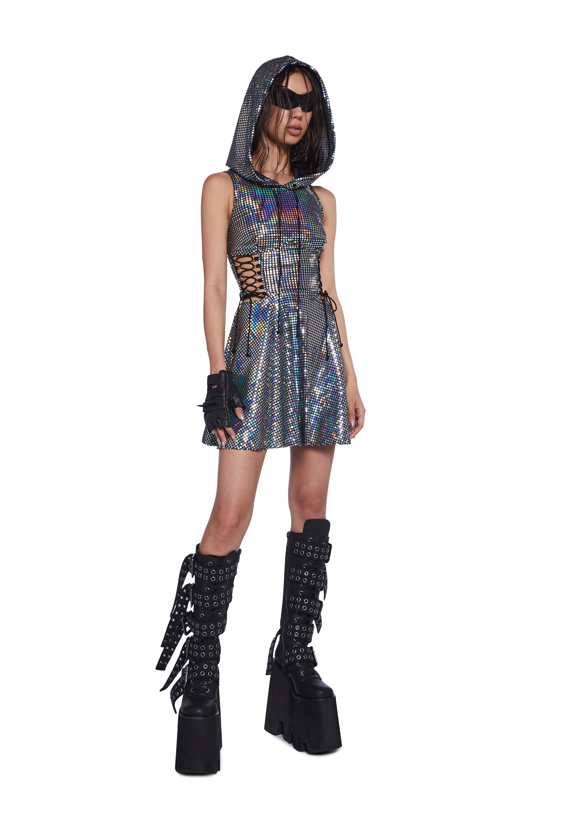 Metallic disco dress online