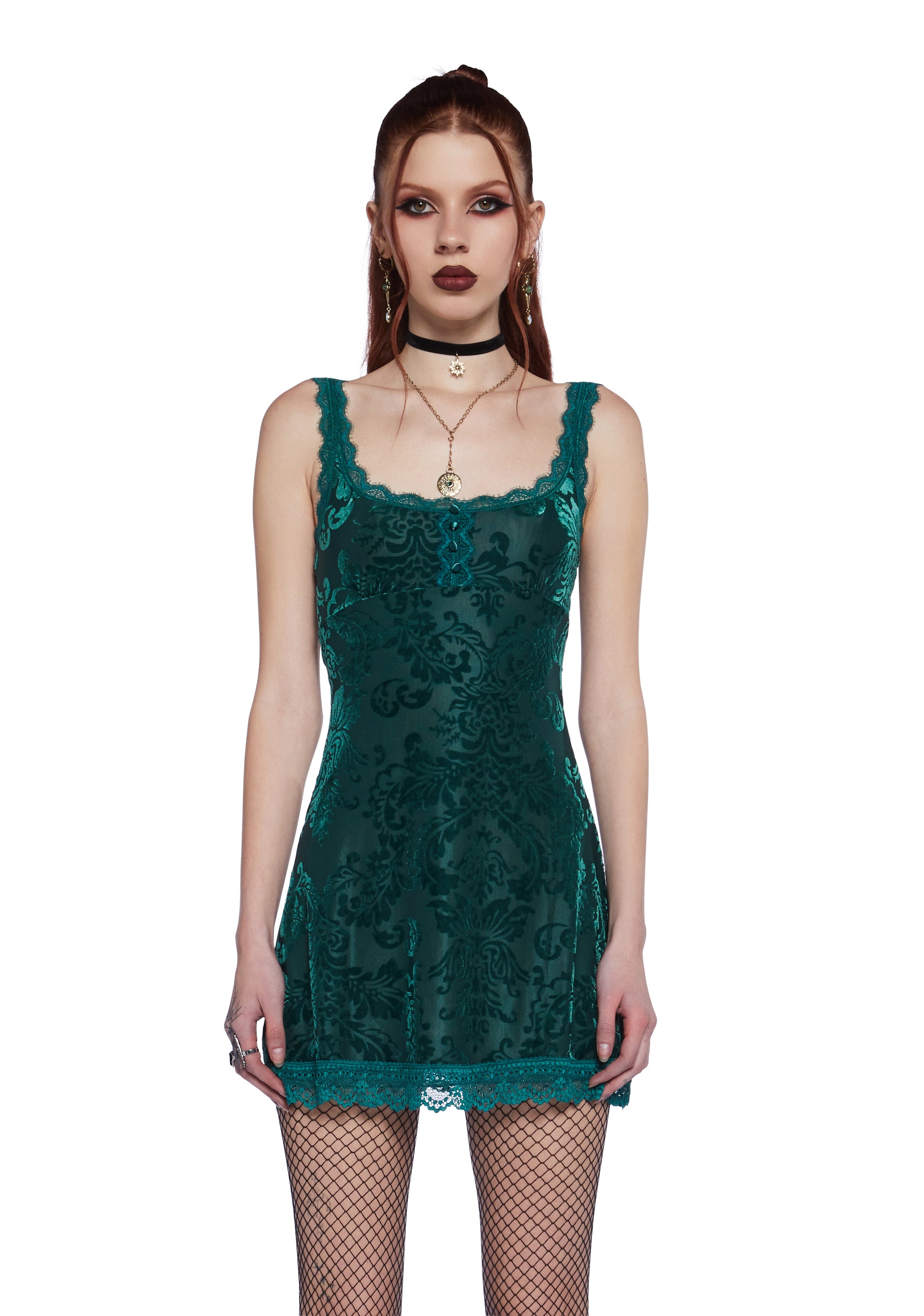 Widow Velvet Babydoll Mini Dress With Lace Practical Magic Nicole Kidman Witch