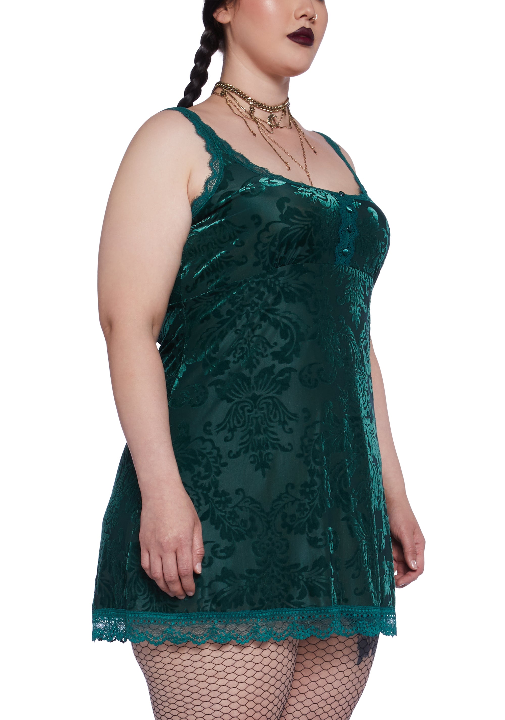Plus Practical Magic Velvet Dress