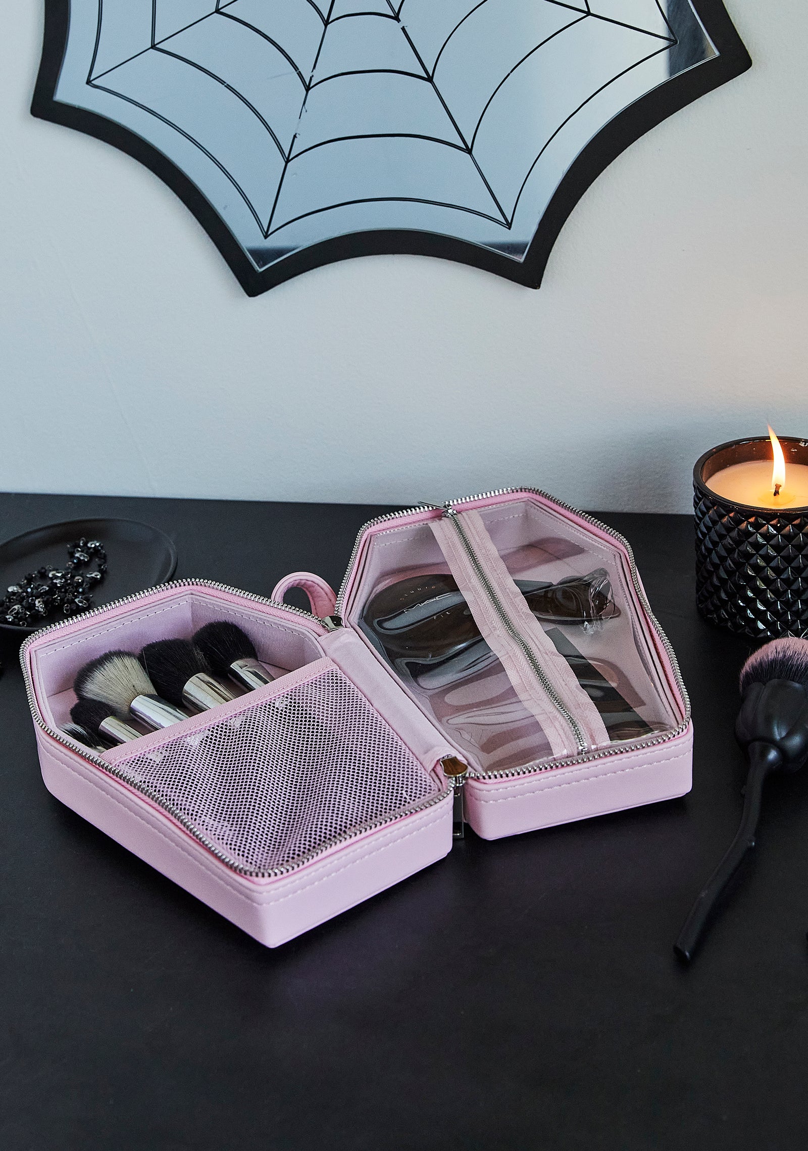 Woefully Webbed Coffin Makeup Bag