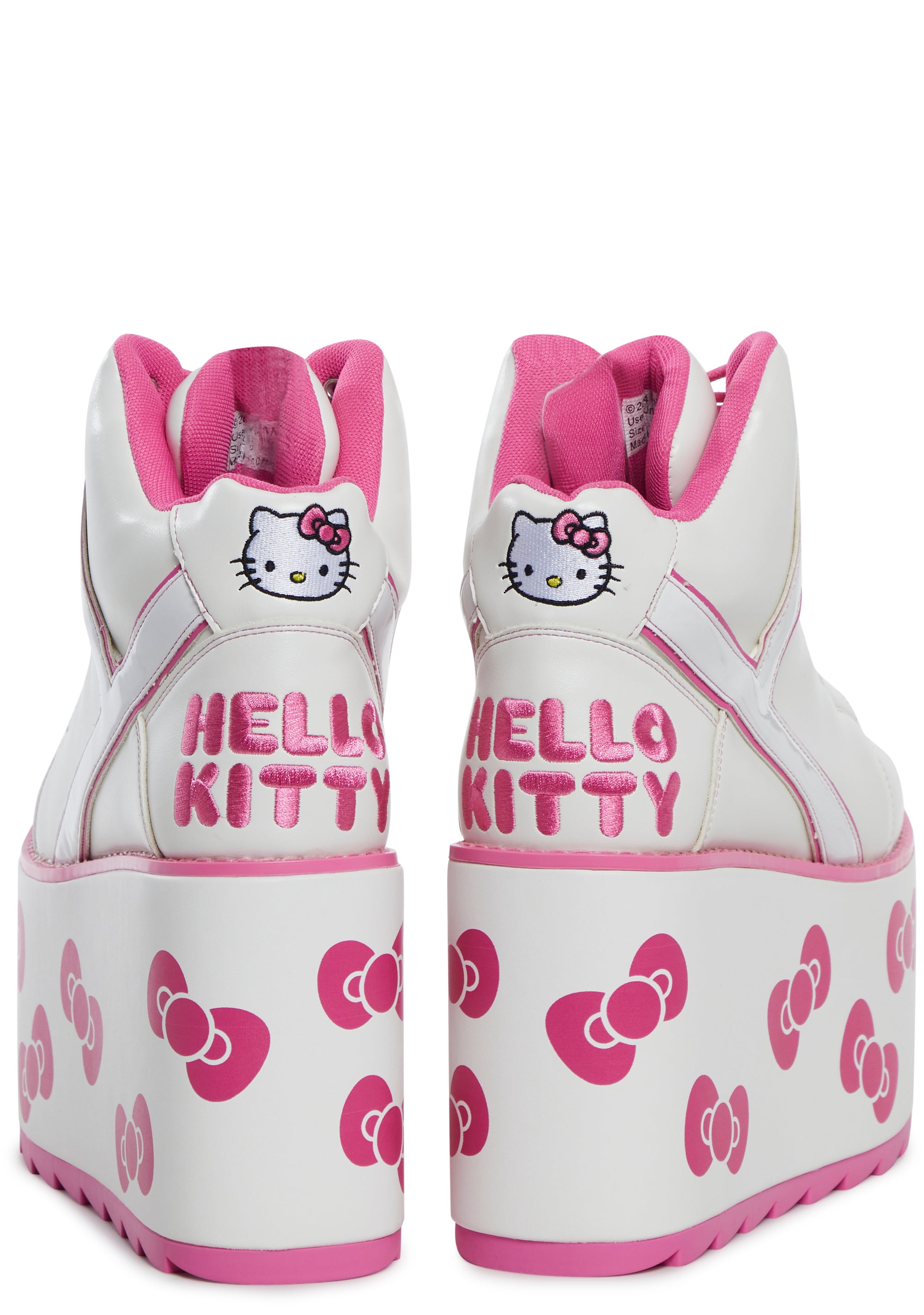 Y.R.U. Vegan Leather Hello Kitty Embroidered Bow Platform