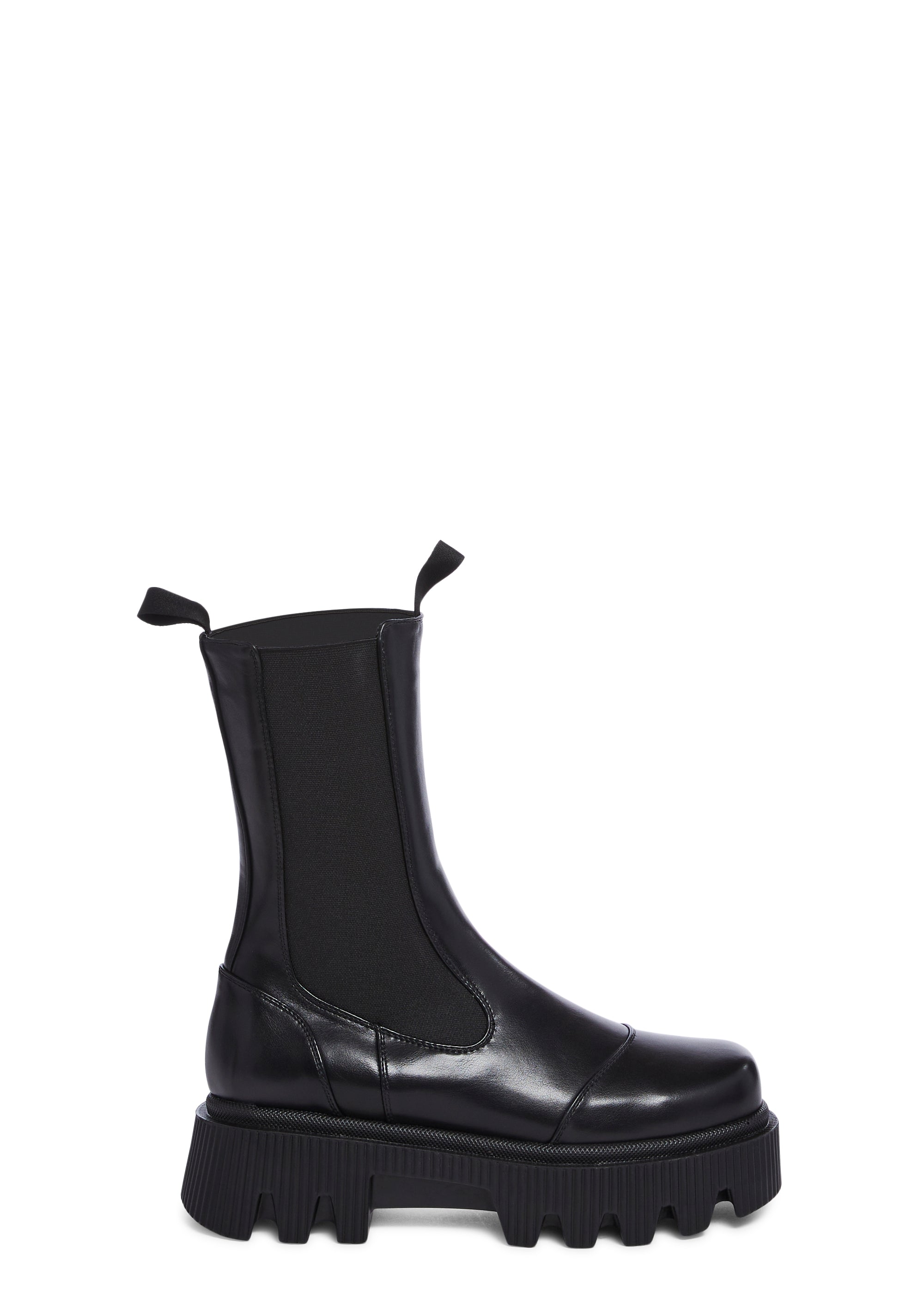Lamoda Knee High Vegan Leather Chelsea Boots - Black – Dolls Kill