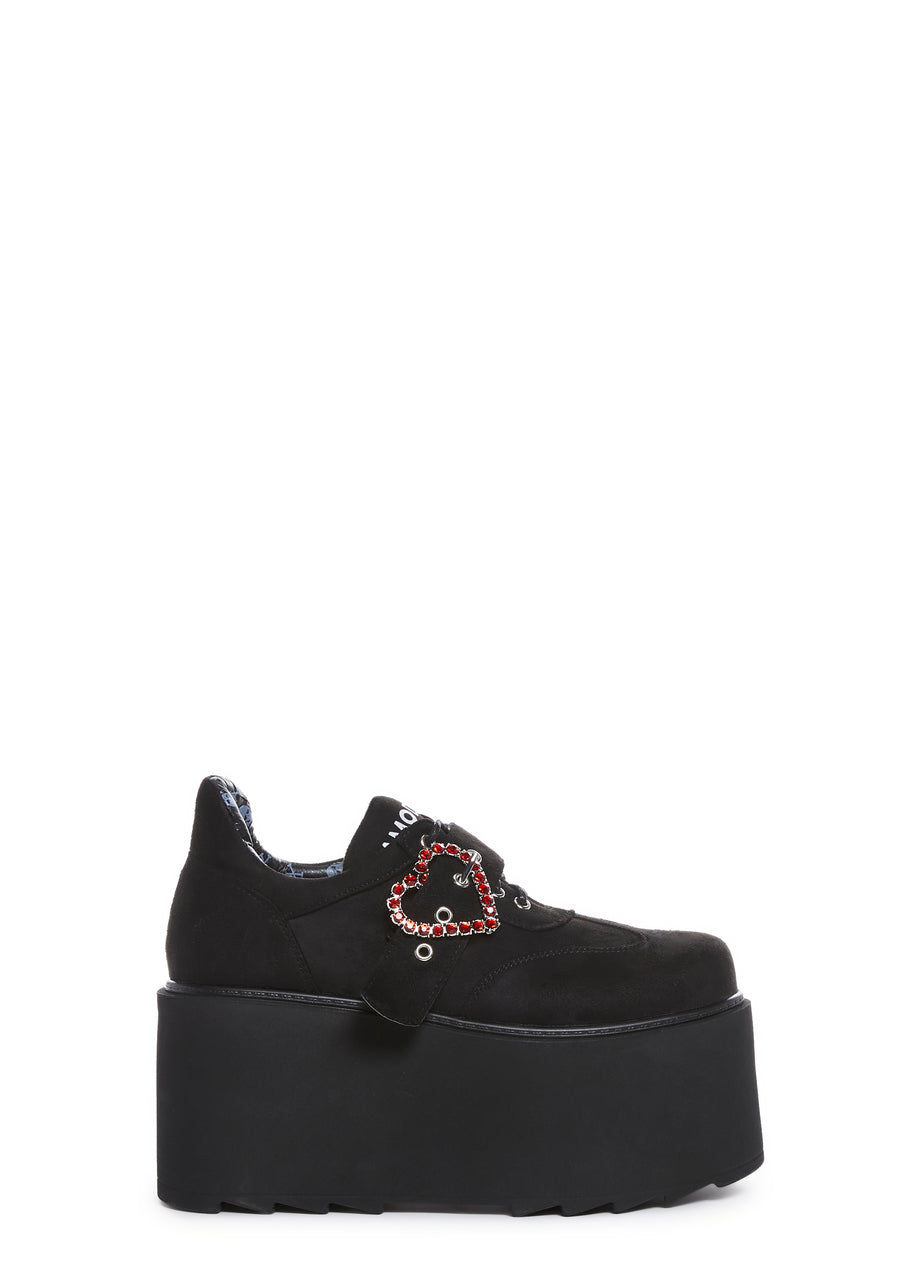 I’m In Love Platform Sneakers - Black