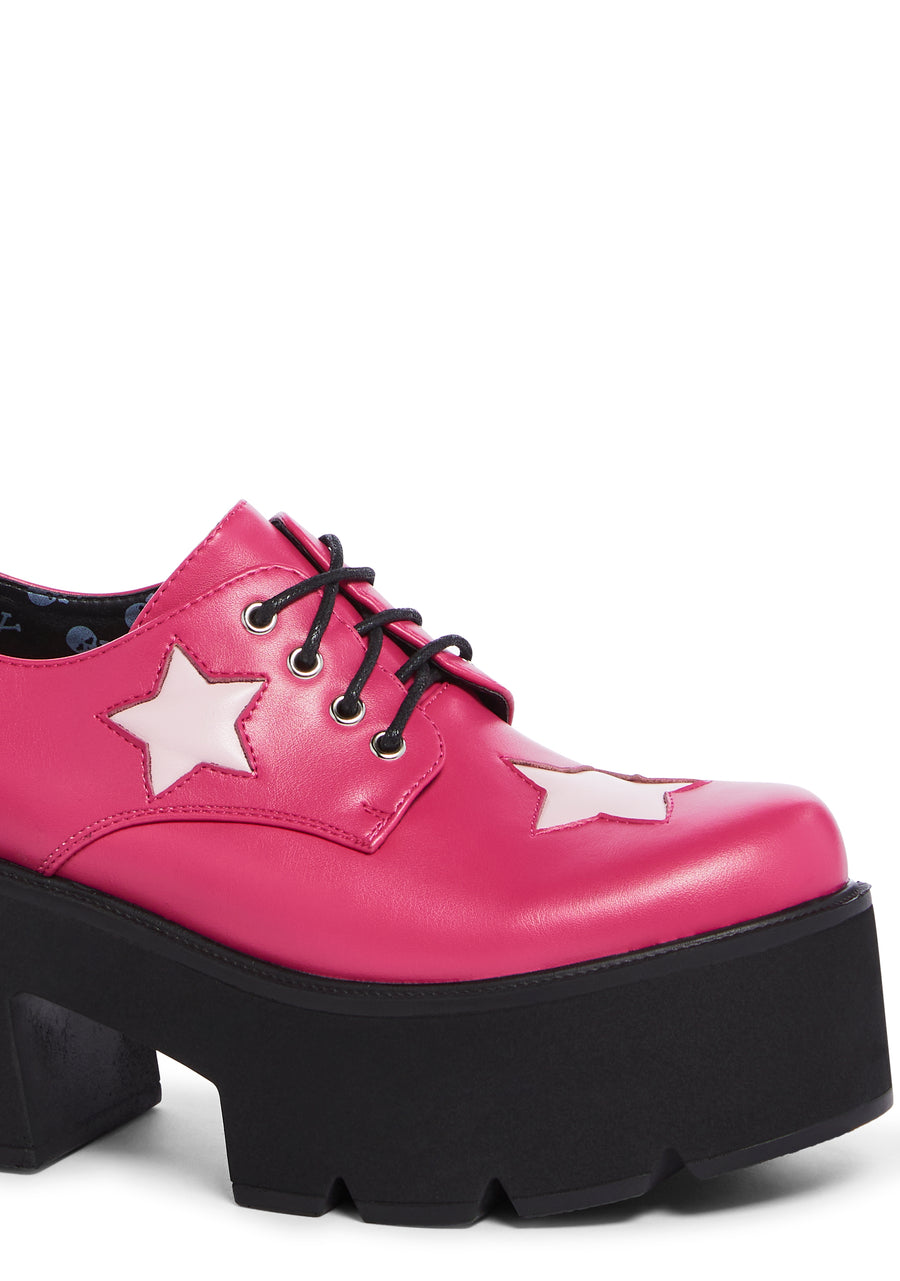Starry Skies Platform Oxfords - Pink - alternate